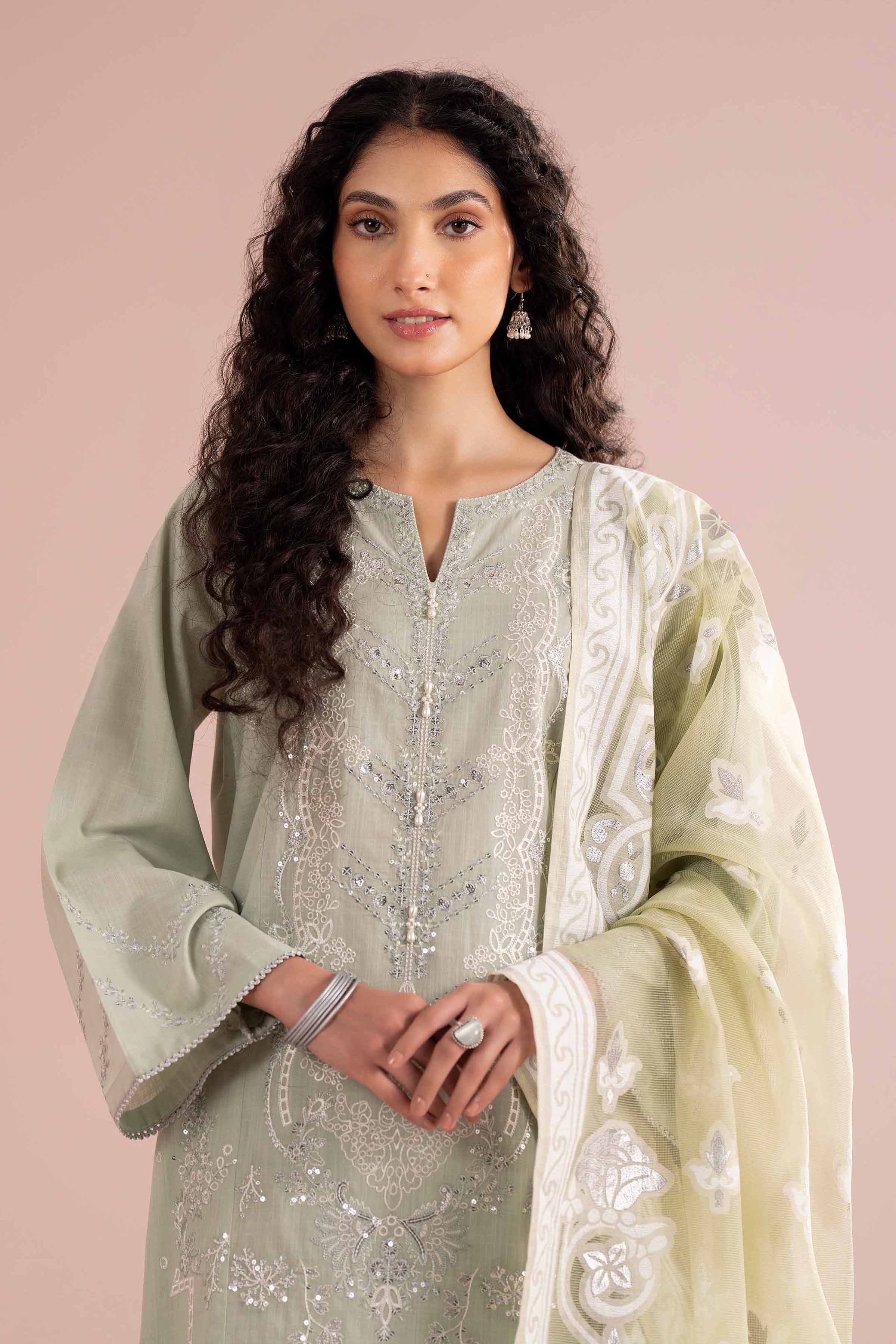 3 Piece - Embroidered Suit - PE26-316 for Women - Pret Collection | Nishat | Shop Online