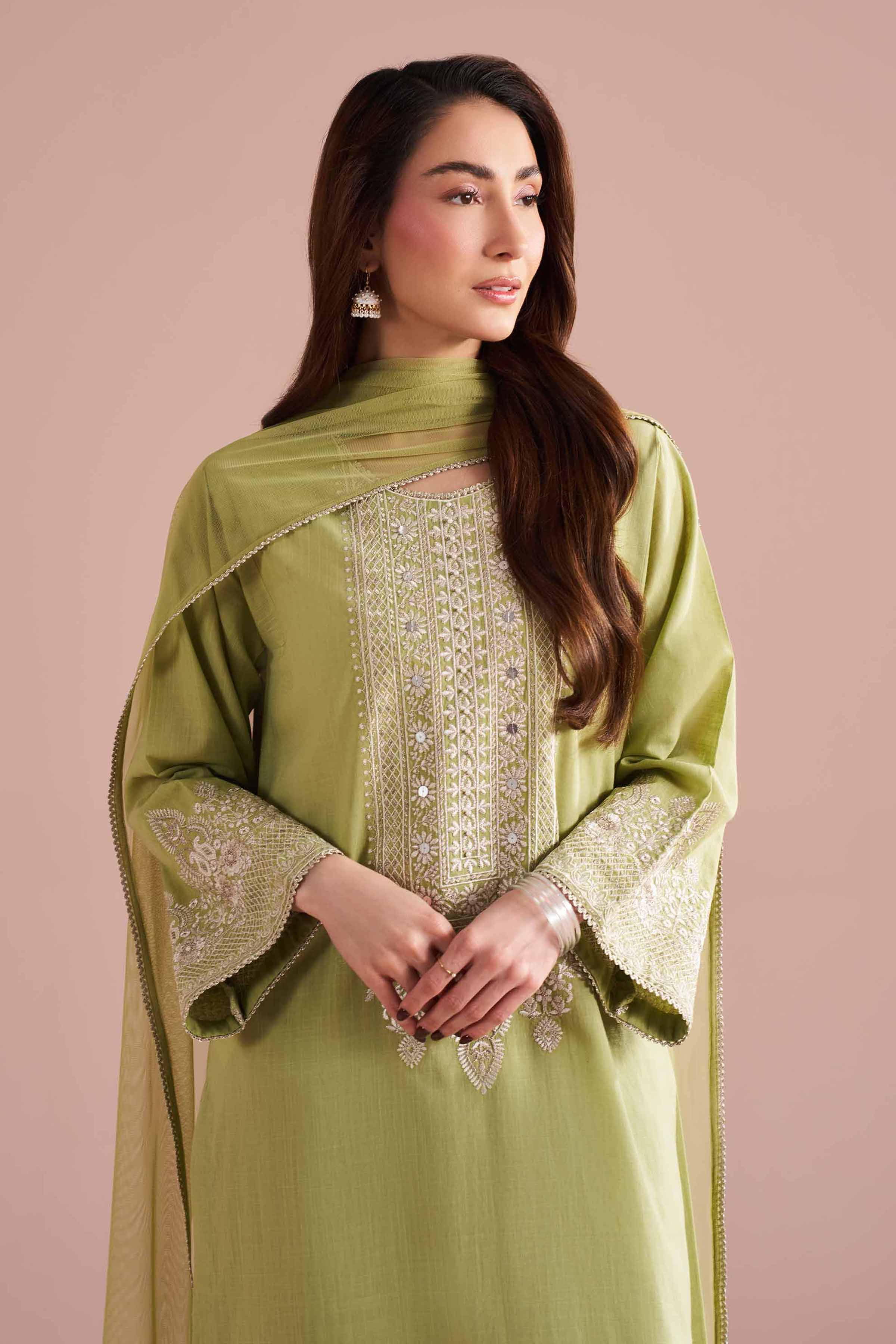 3 Piece - Embroidered Suit - PE26-323 for Women - Pret Collection | Nishat | Shop Online