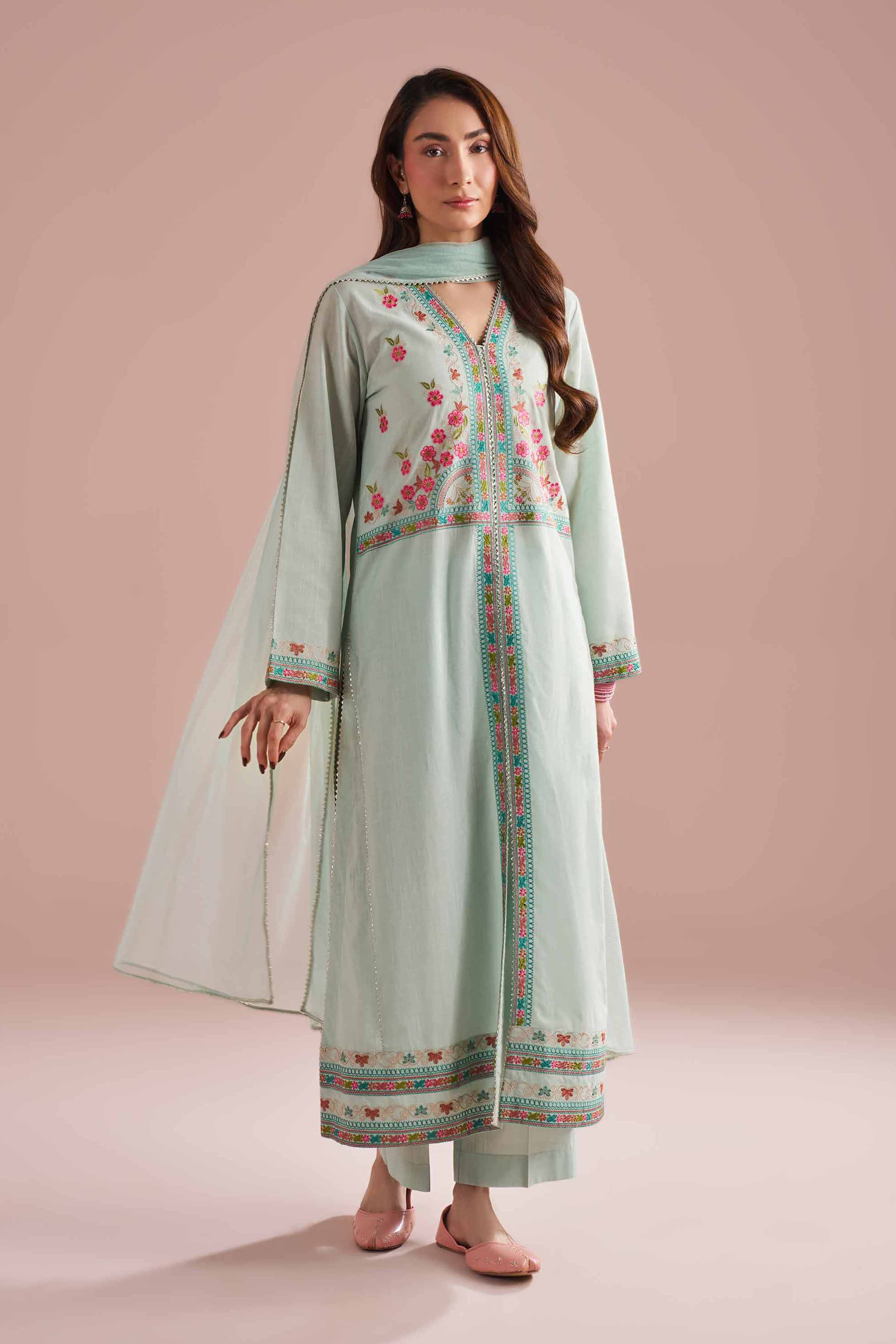 3 Piece - Embroidered Suit - PE26-324 for Women - Pret Collection | Nishat | Shop Online
