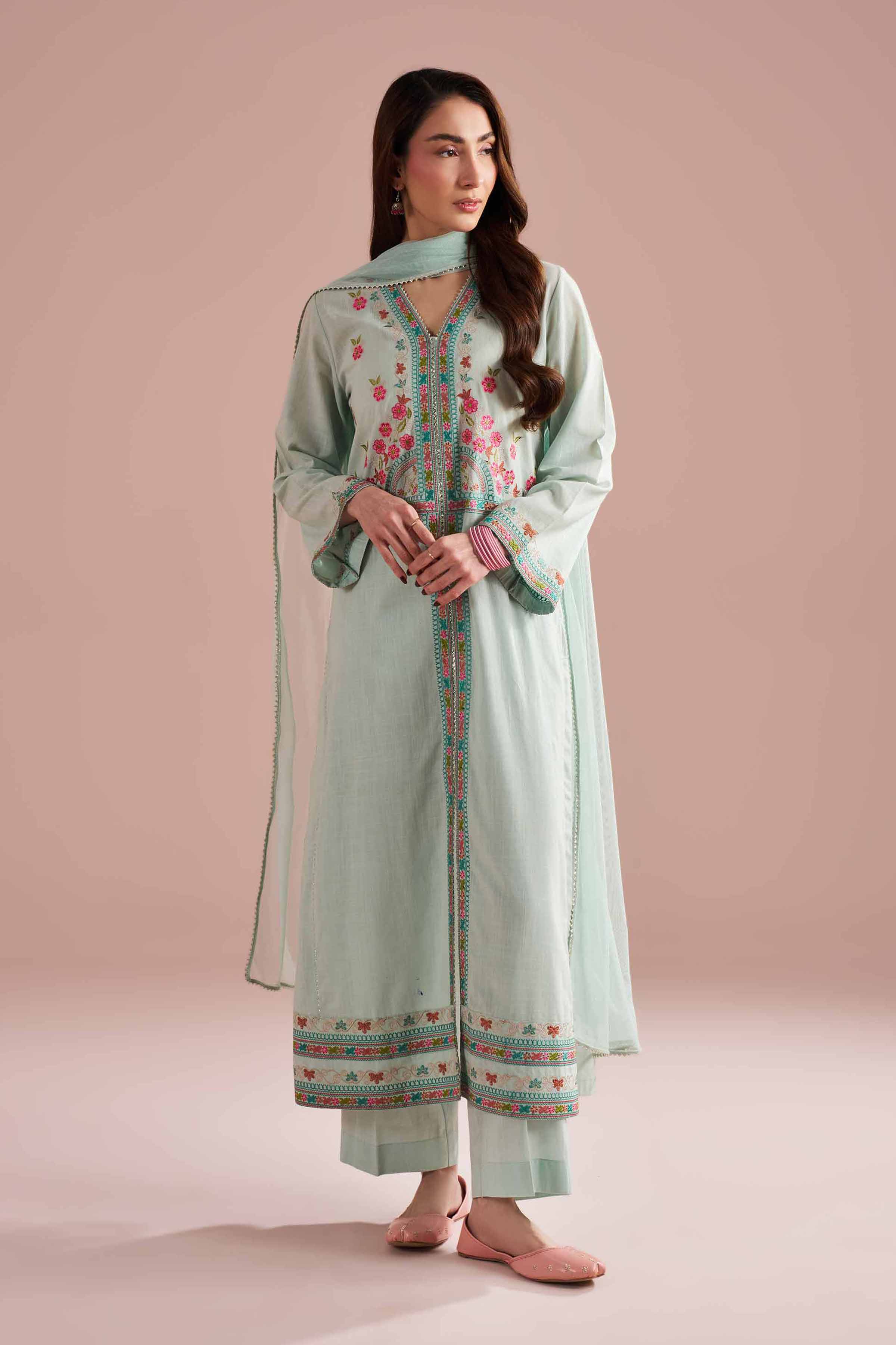 3 Piece - Embroidered Suit - PE26-324 for Women - Pret Collection | Nishat | Shop Online