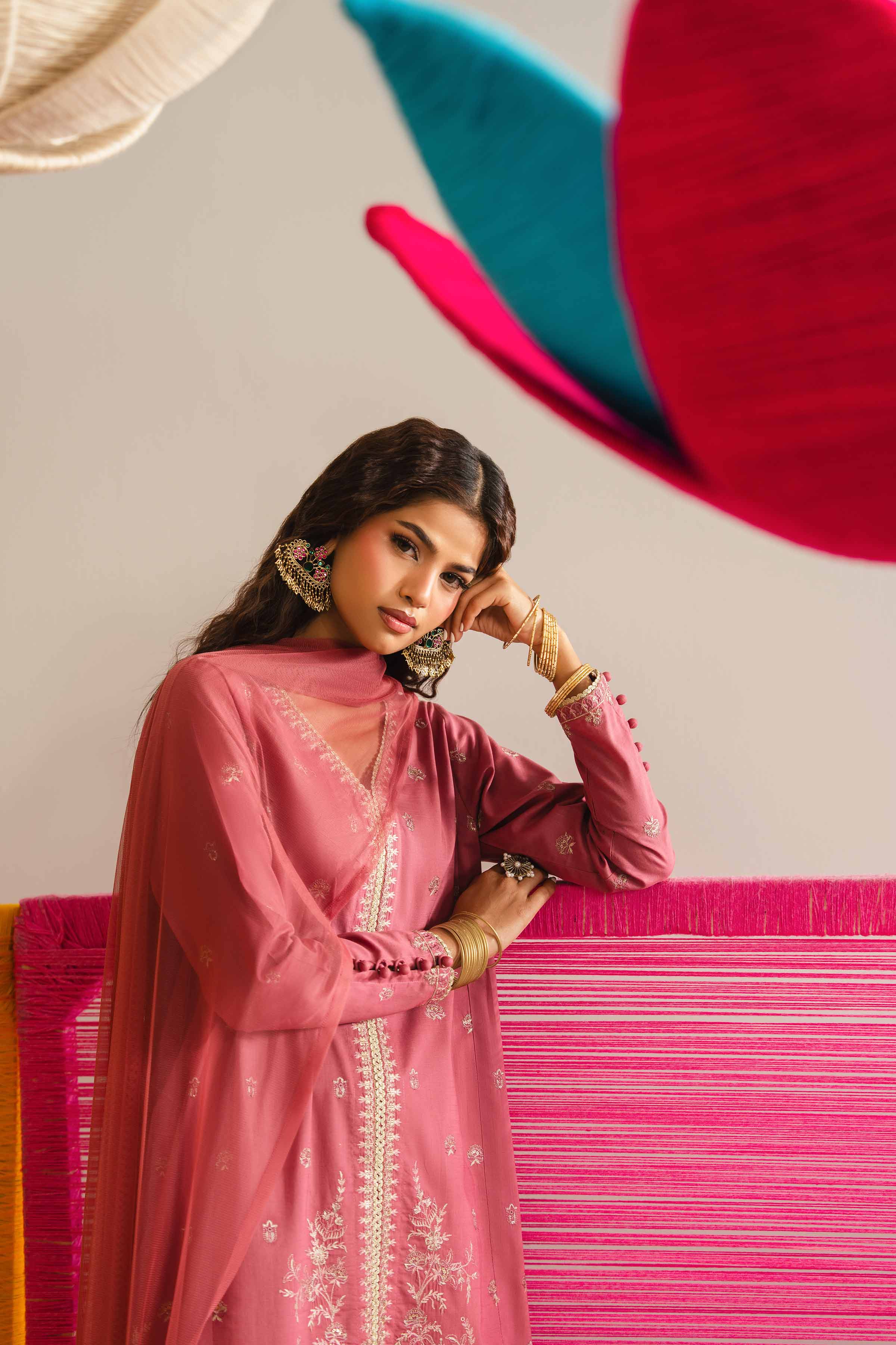 3 Piece - Embroidered Suit - PE26-326