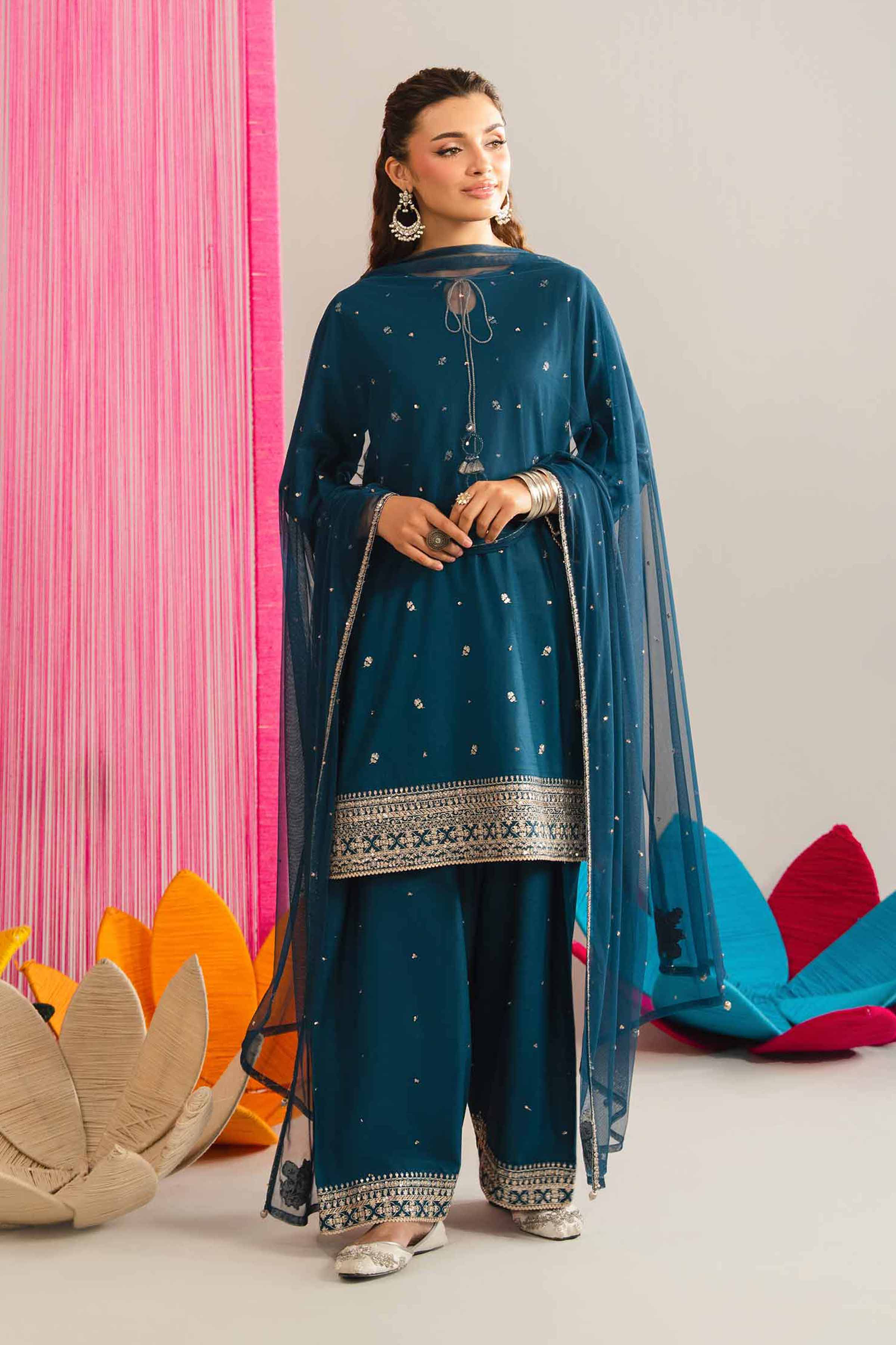 3 Piece - Embroidered Suit - PE26-327