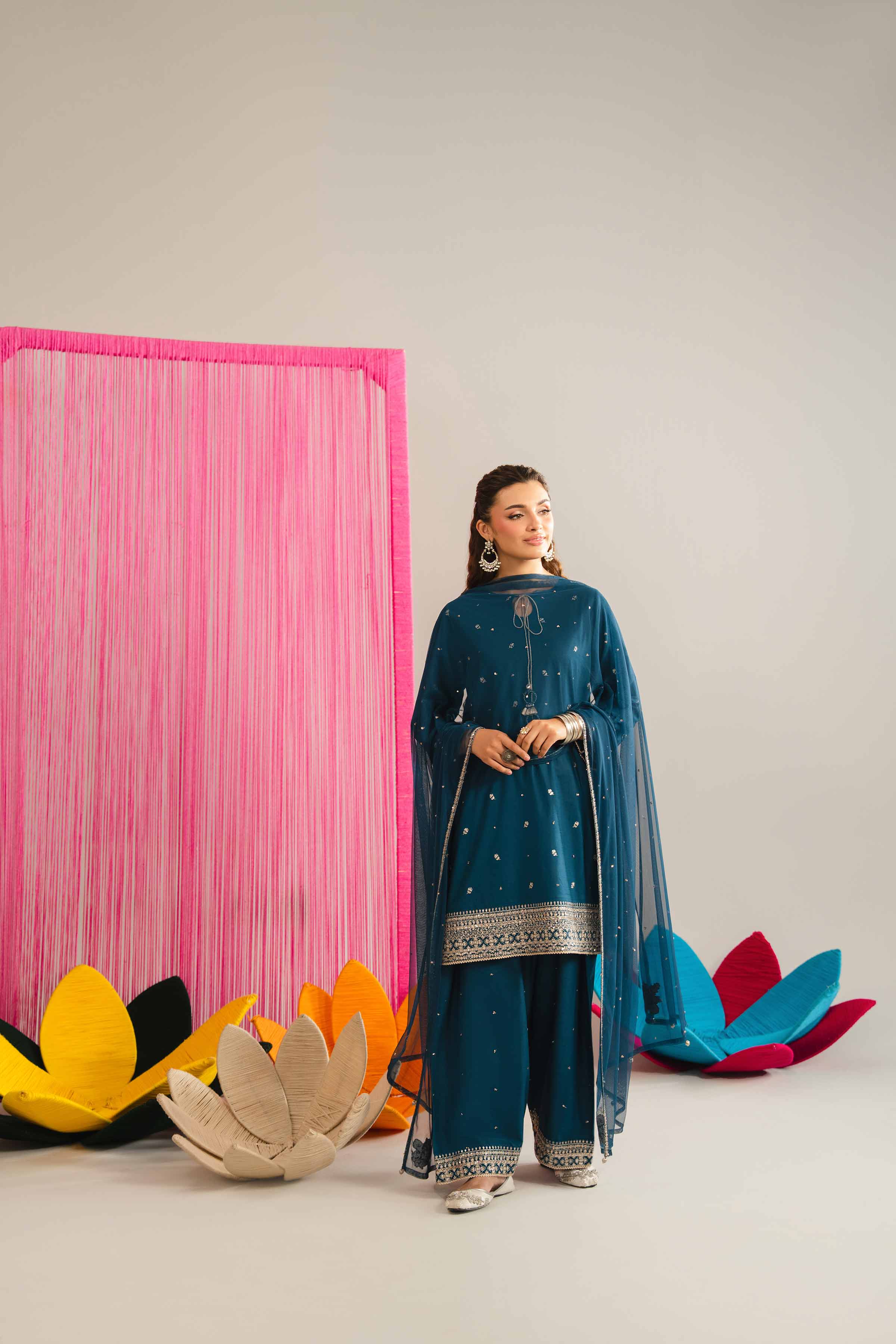 3 Piece - Embroidered Suit - PE26-327