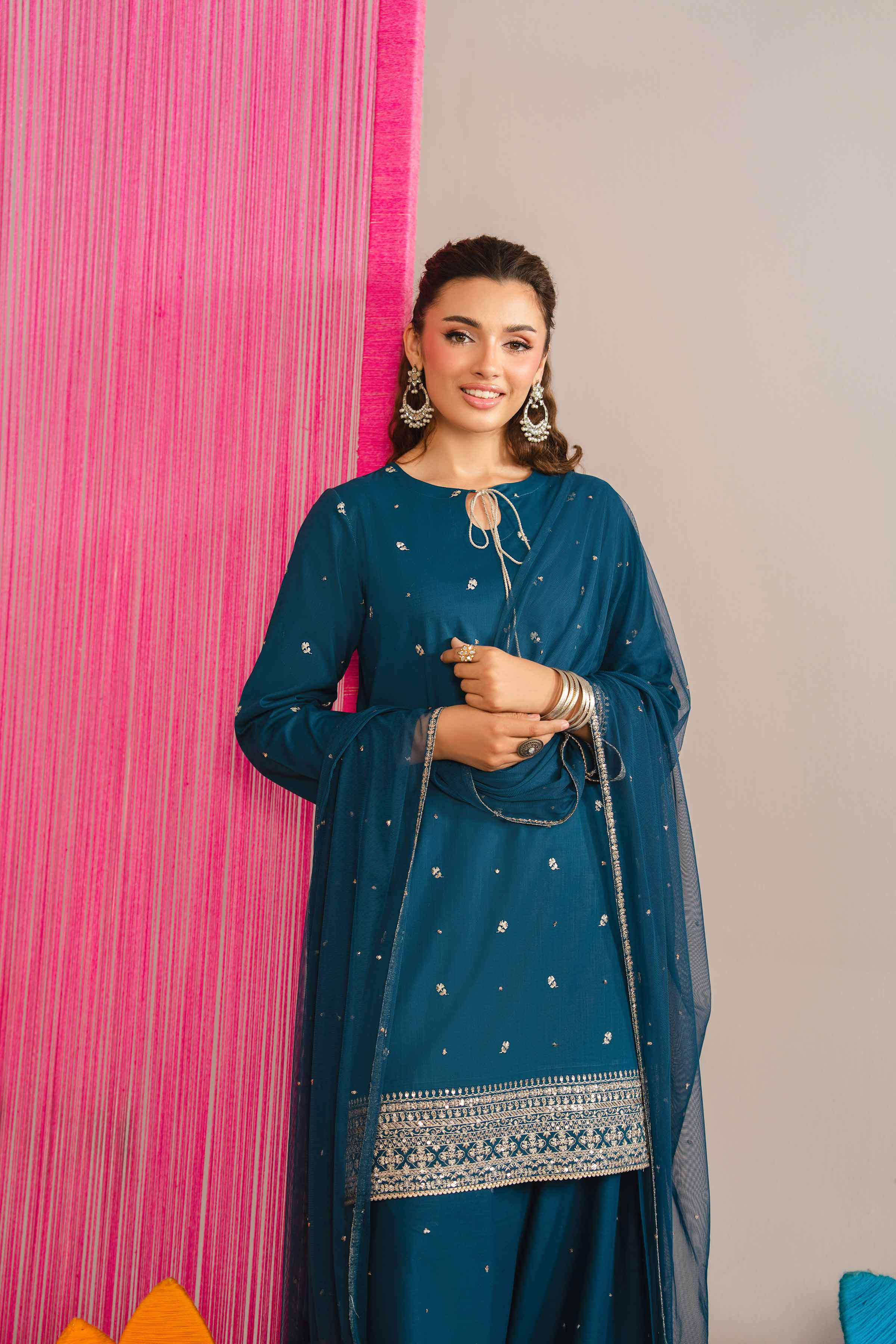 3 Piece - Embroidered Suit - PE26-327