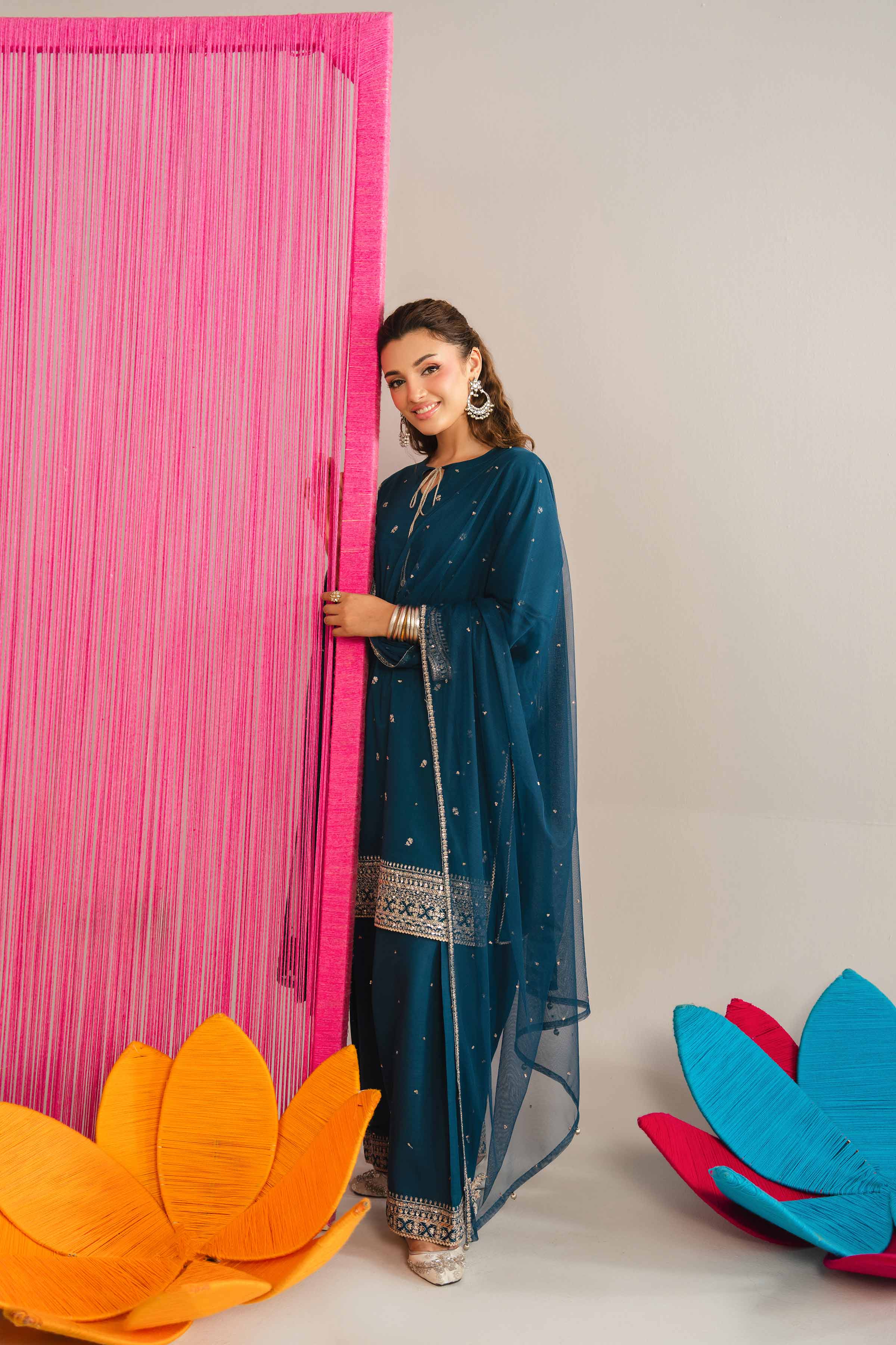 3 Piece - Embroidered Suit - PE26-327