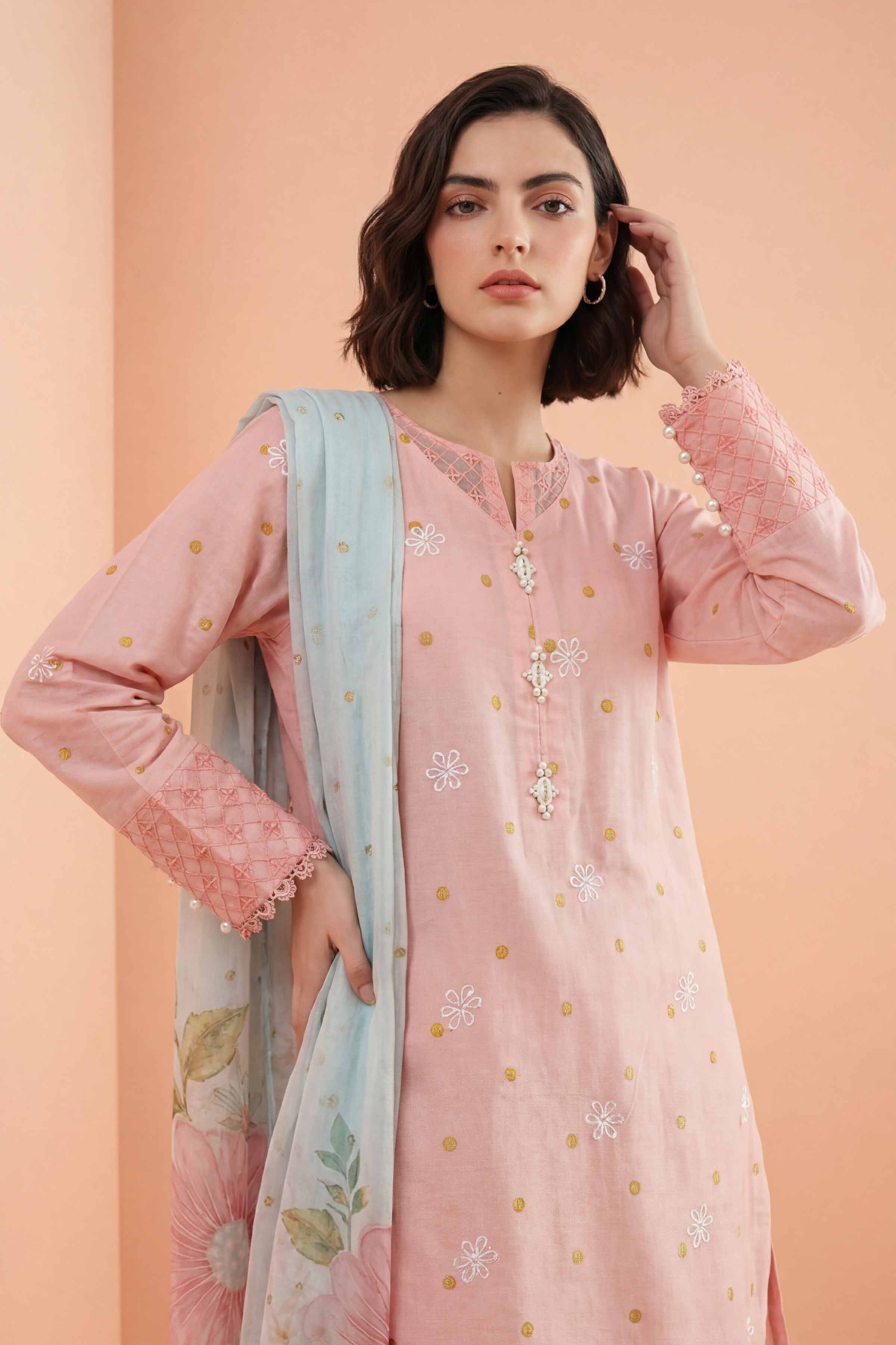 3 Piece - Embroidered Suit - PE26-338