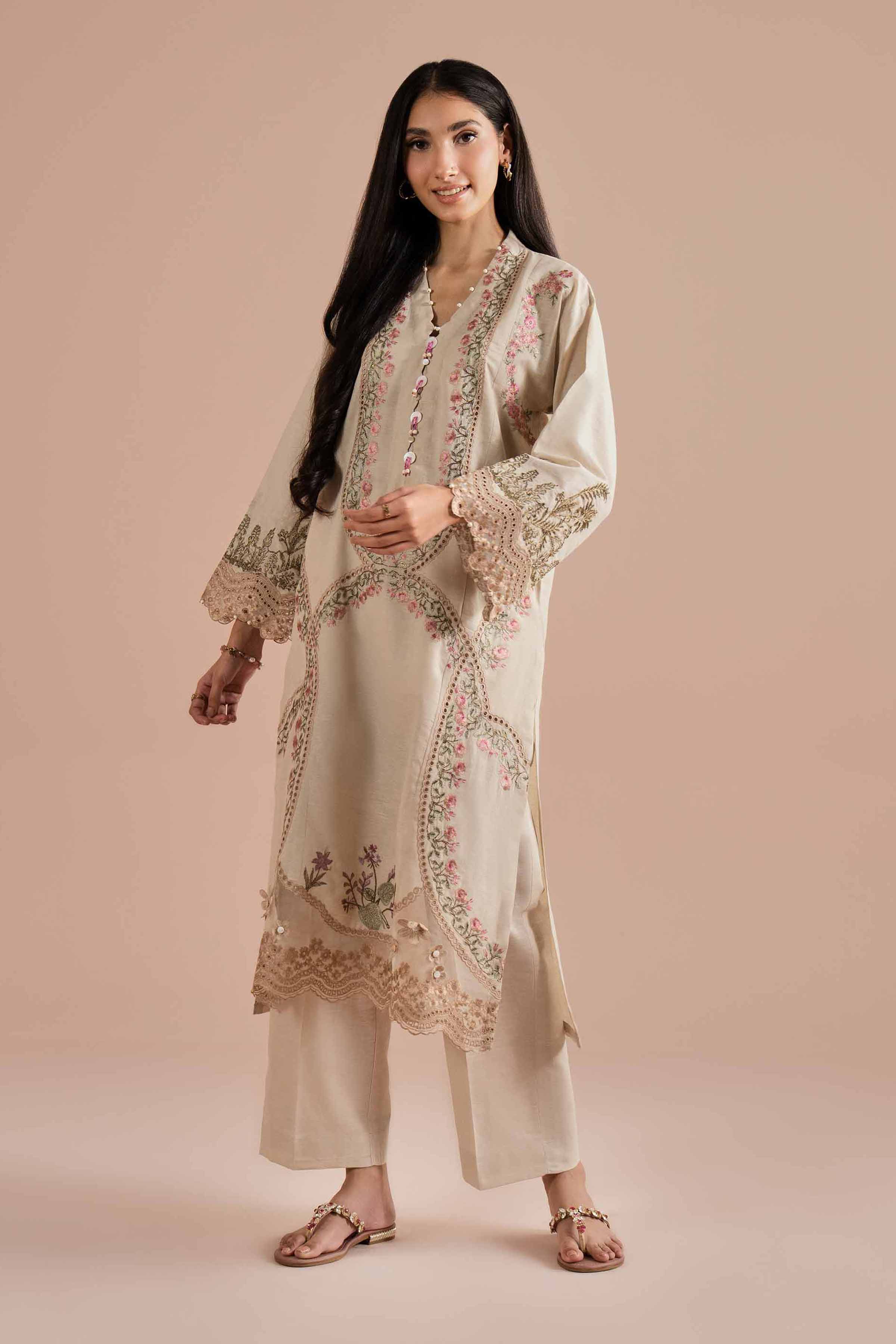 2 Piece - Embroidered Suit - PE26-48 for Women - Pret Collection | Nishat | Shop Online