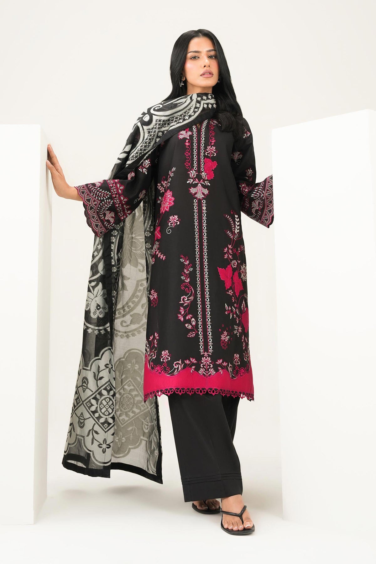 3 Piece - Embroidered Suit - PE26-547 for Women -  Pret Collection | Nishat | Shop Online