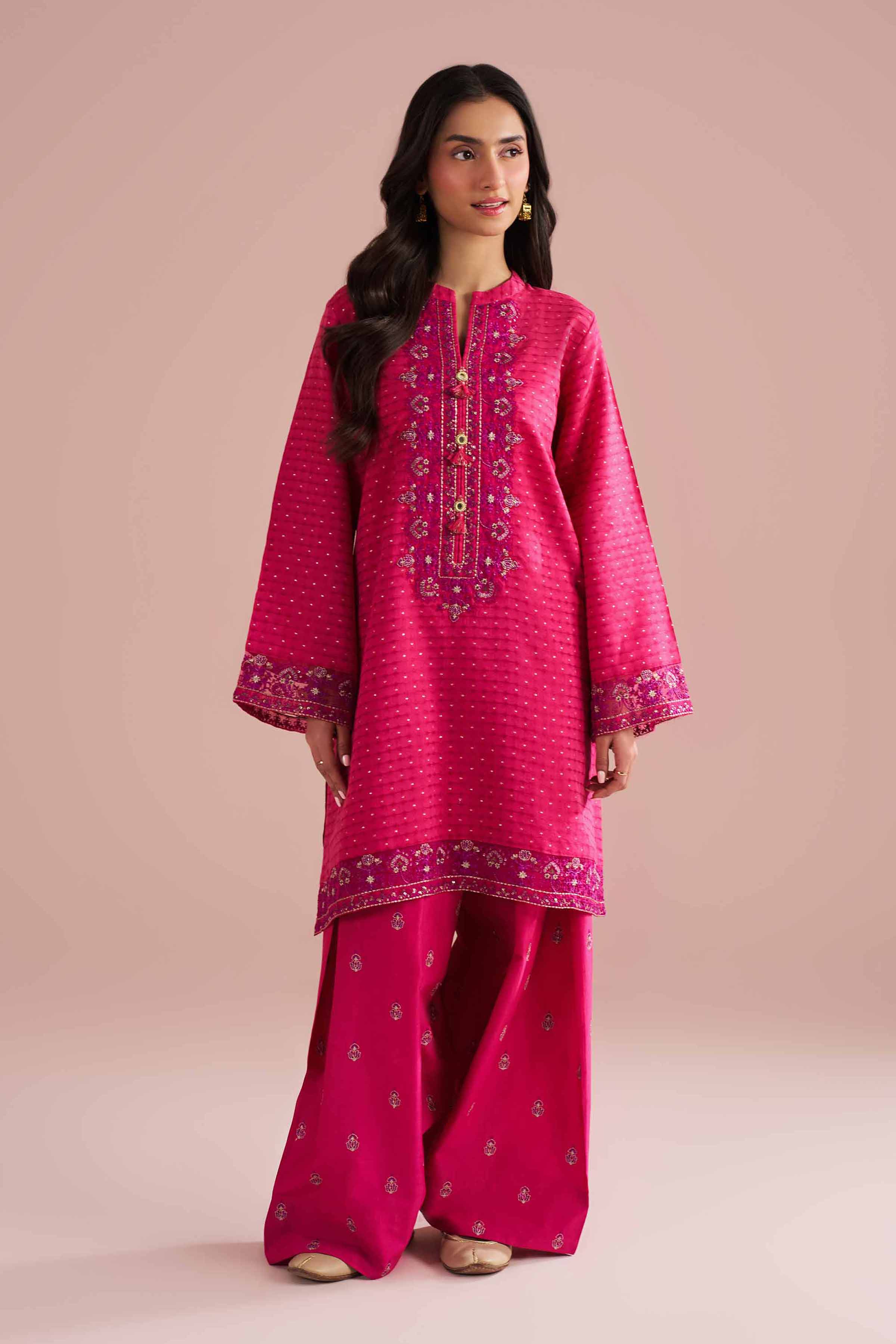 2 Piece - Embroidered Suit - PE26-57