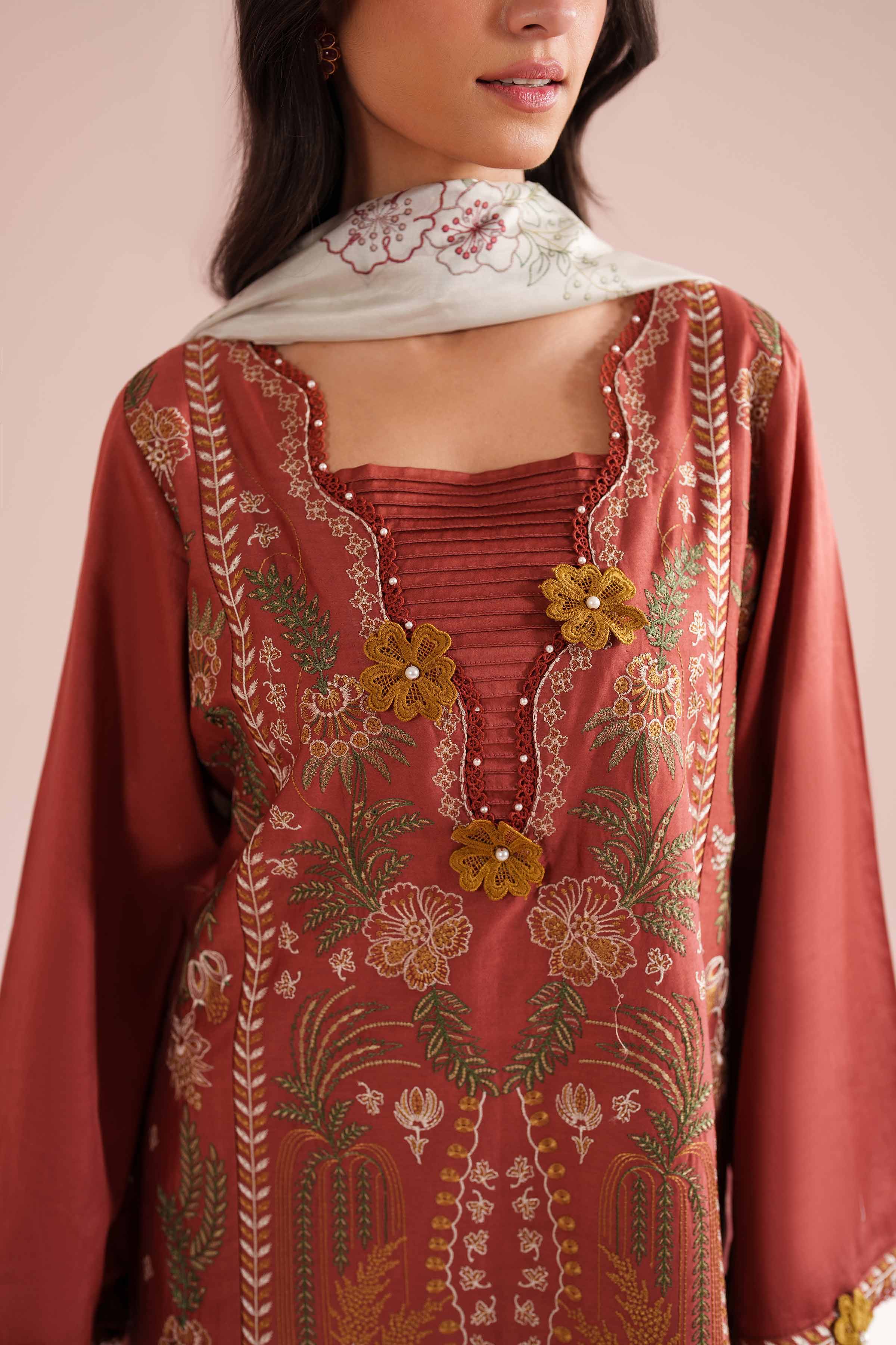 3 Piece - Embroidered Suit - PE26-63