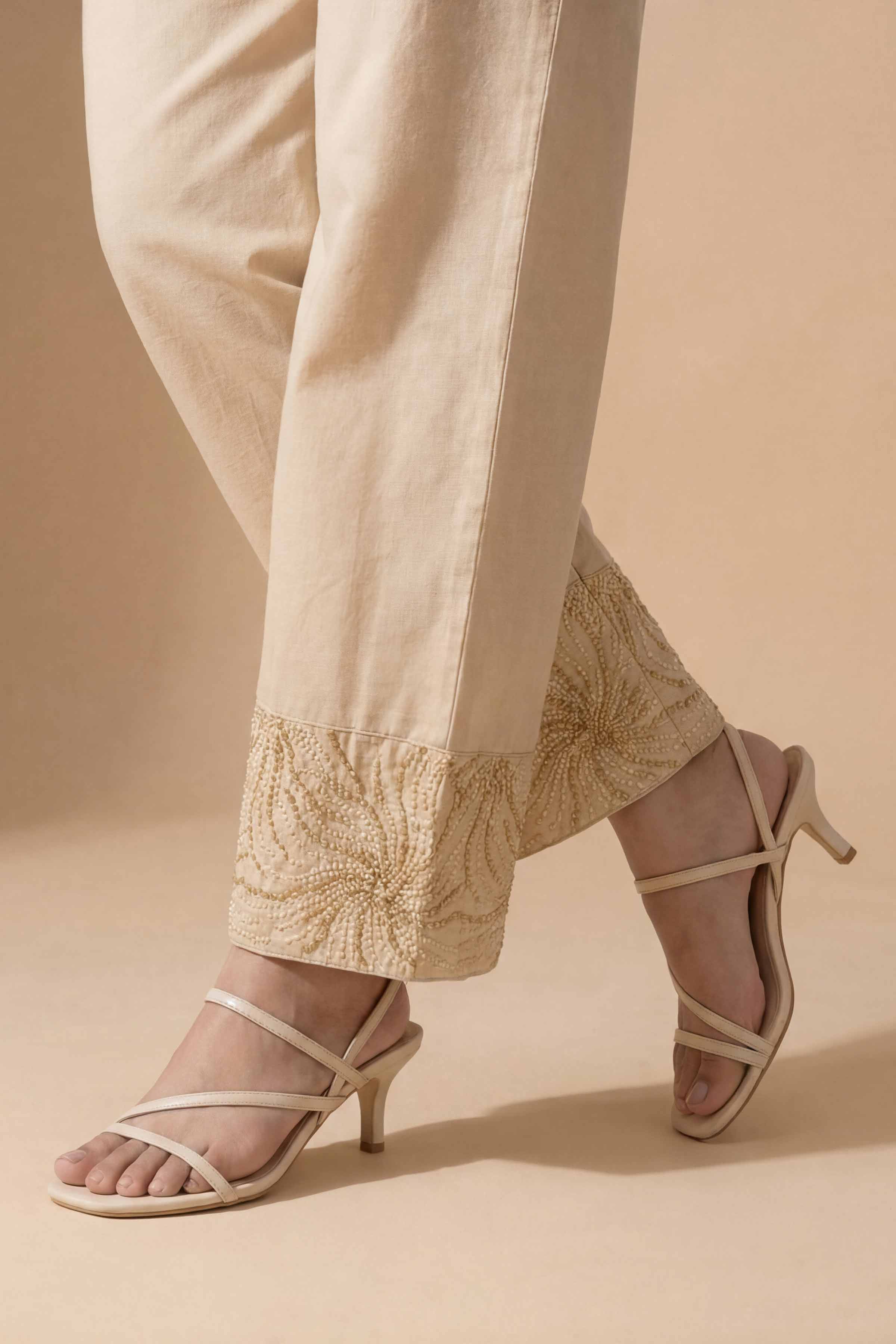 Embroidered Trousers - PE26-661 for Women - Pret Collection | Nishat | Shop Online
