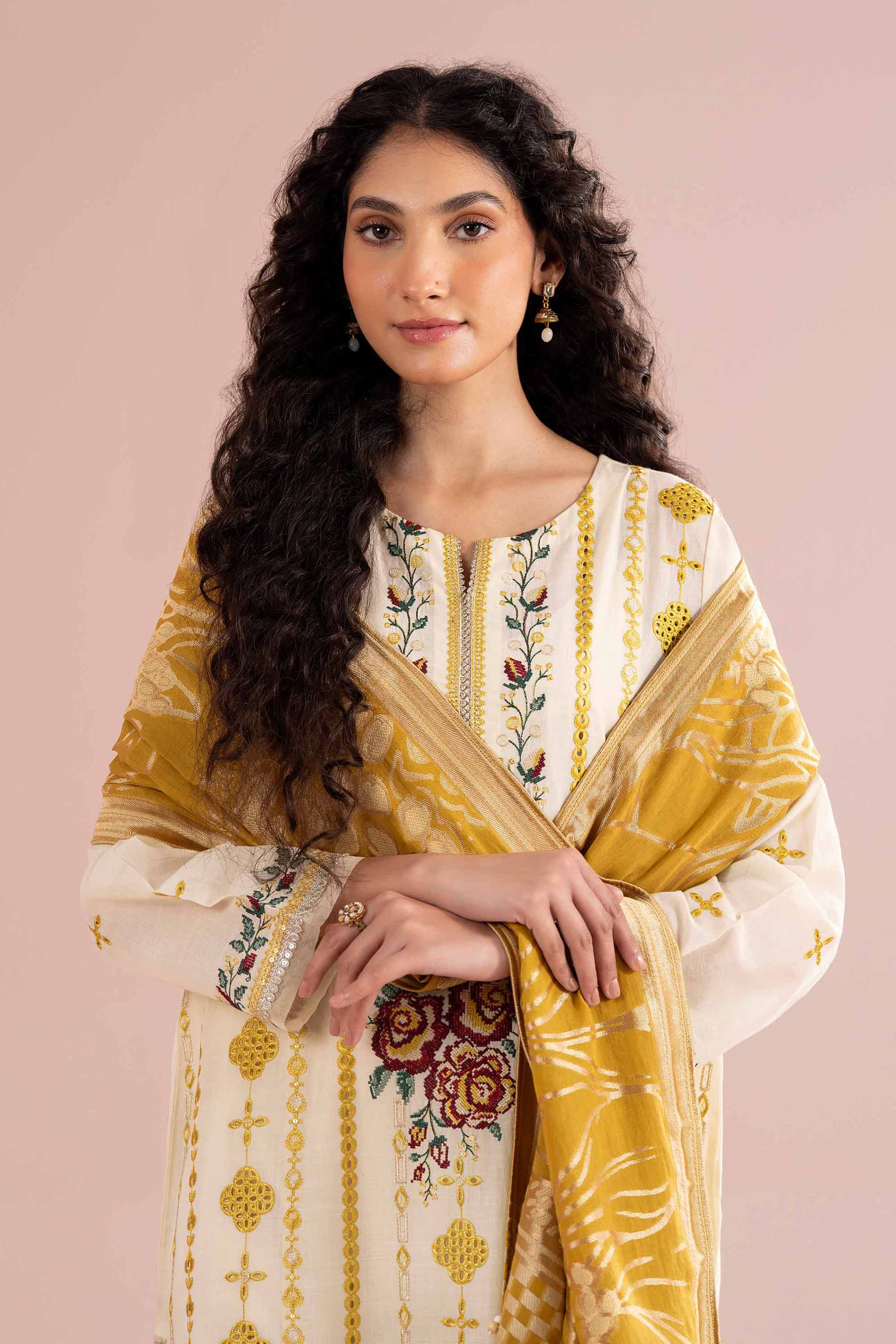 3 Piece - Embroidered Suit - PE26-75 for Women - Pret Collection | Nishat | Shop Online