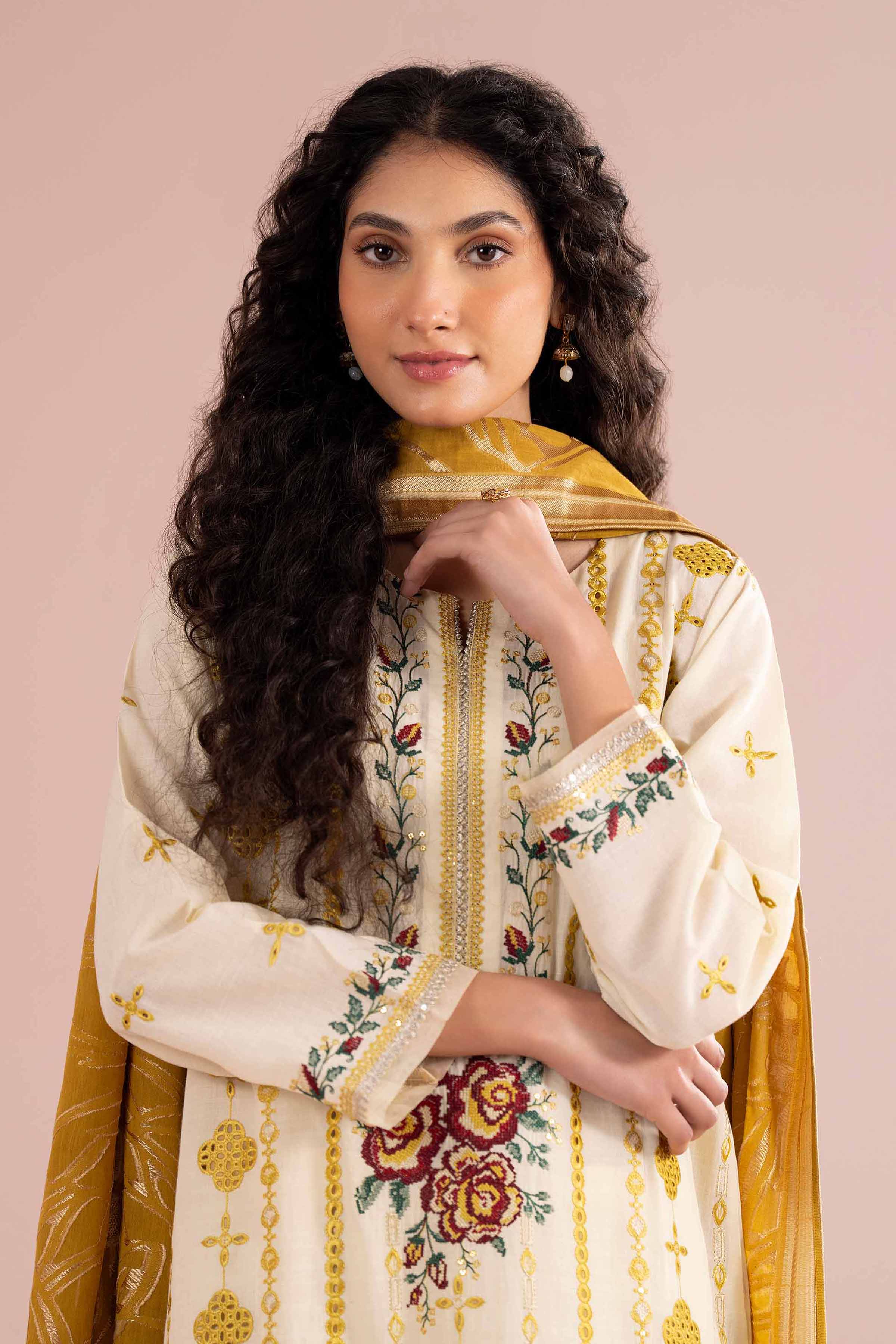 3 Piece - Embroidered Suit - PE26-75 for Women - Pret Collection | Nishat | Shop Online