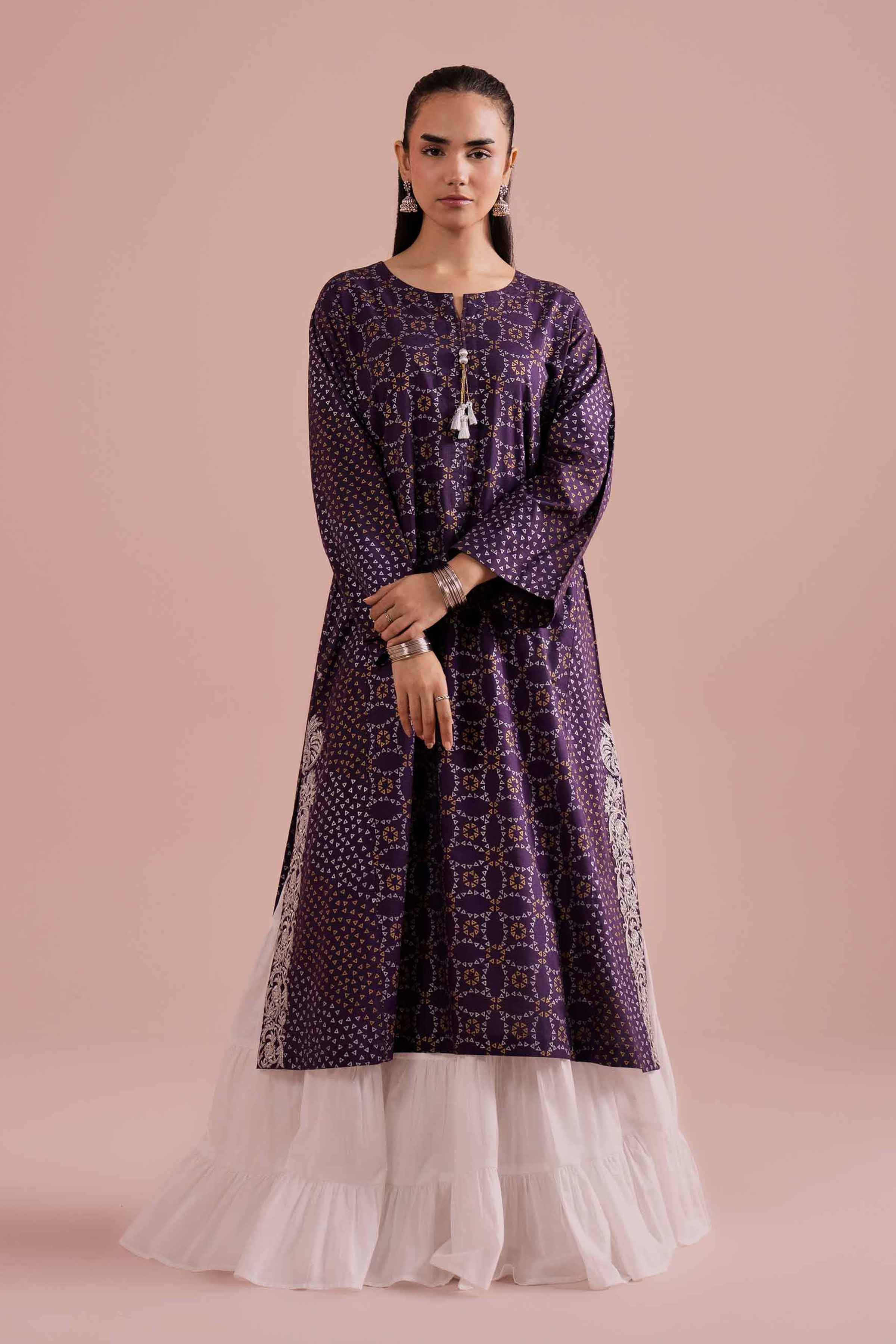 Printed Embroidered Shirt - PE26-88 for Women - Pret Collection | Nishat | Shop Online