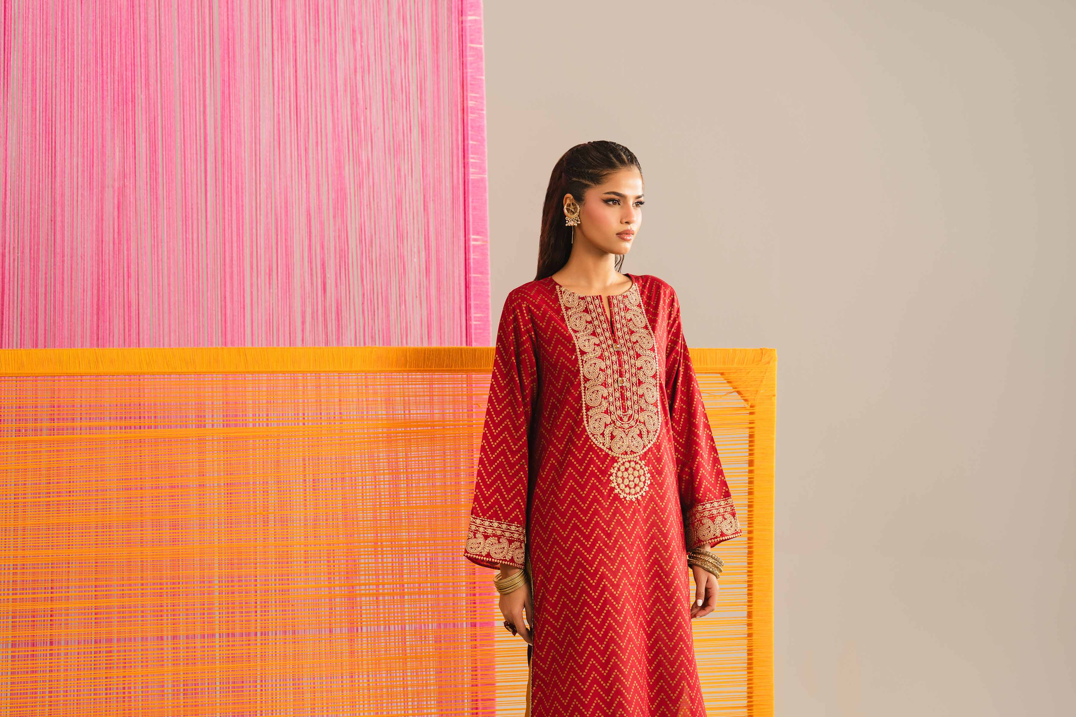 Printed Embroidered Shirt - PE26-90