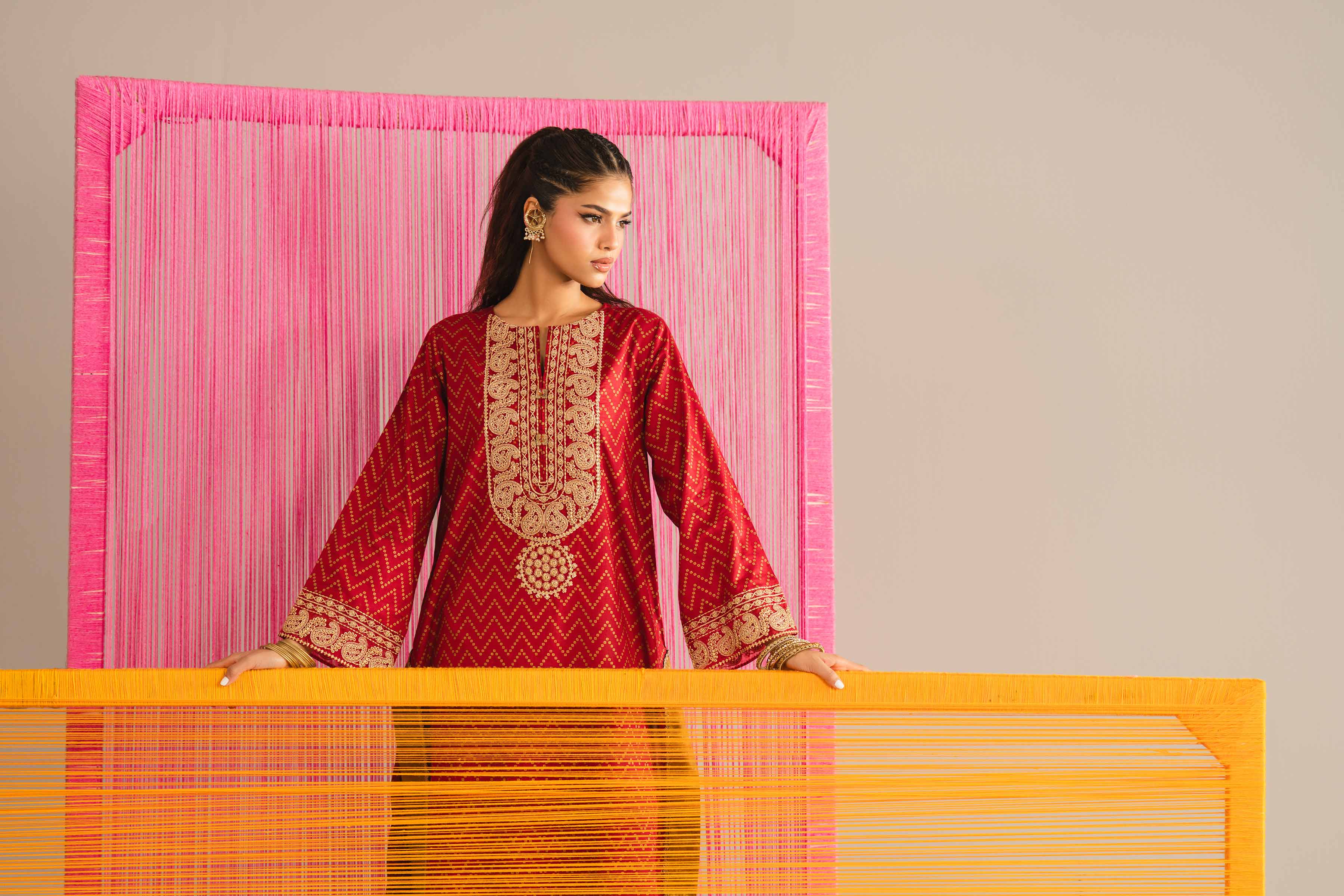 Printed Embroidered Shirt - PE26-90