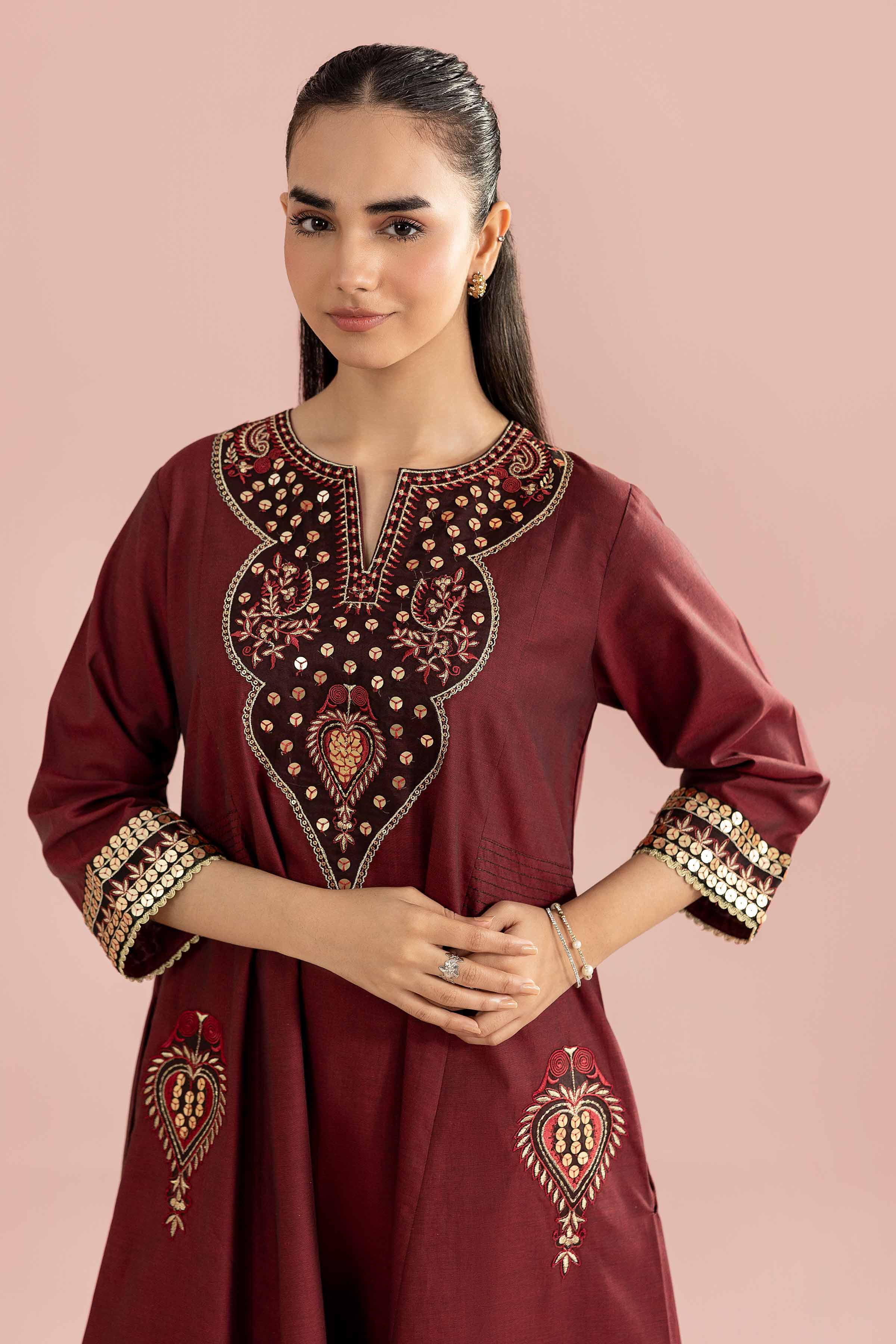 Embroidered Shirt - PE26-97 for Women - Pret Collection | Nishat | Shop Online