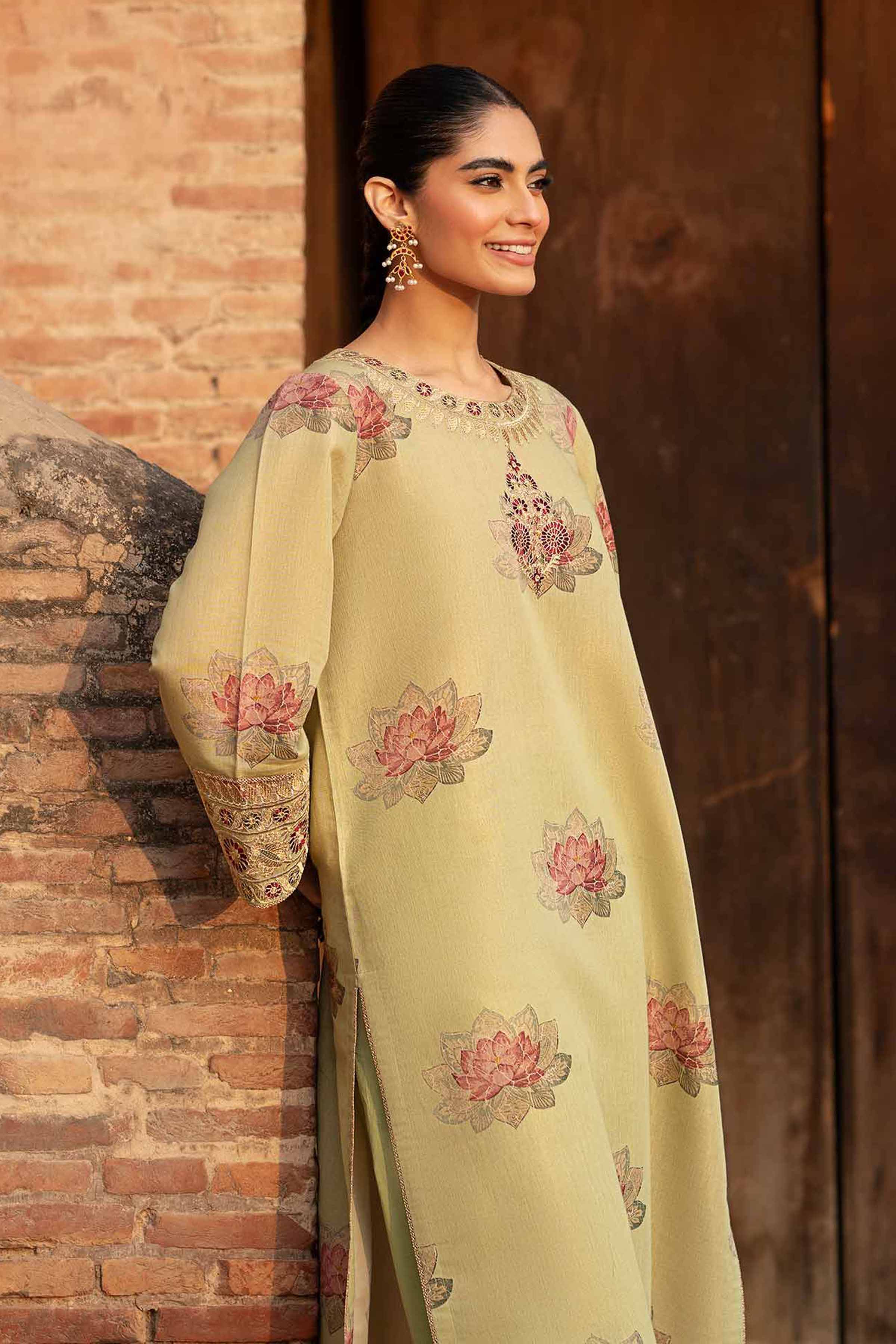 2 Piece - Printed Embroidered Suit - PFE25-02