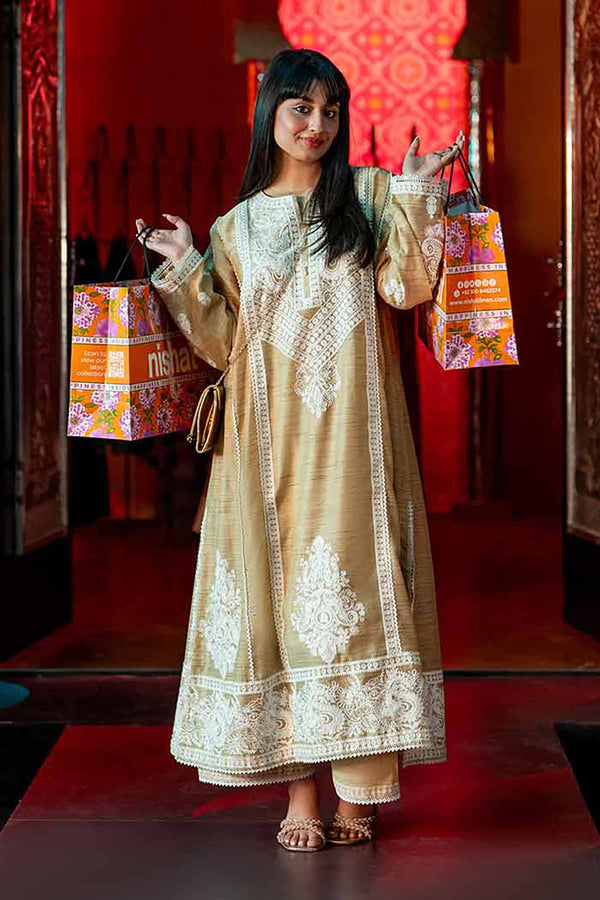3 Piece - Embroidered Suit - PFE25-04 for Women - Pret Collection | Nishat | Shop Online