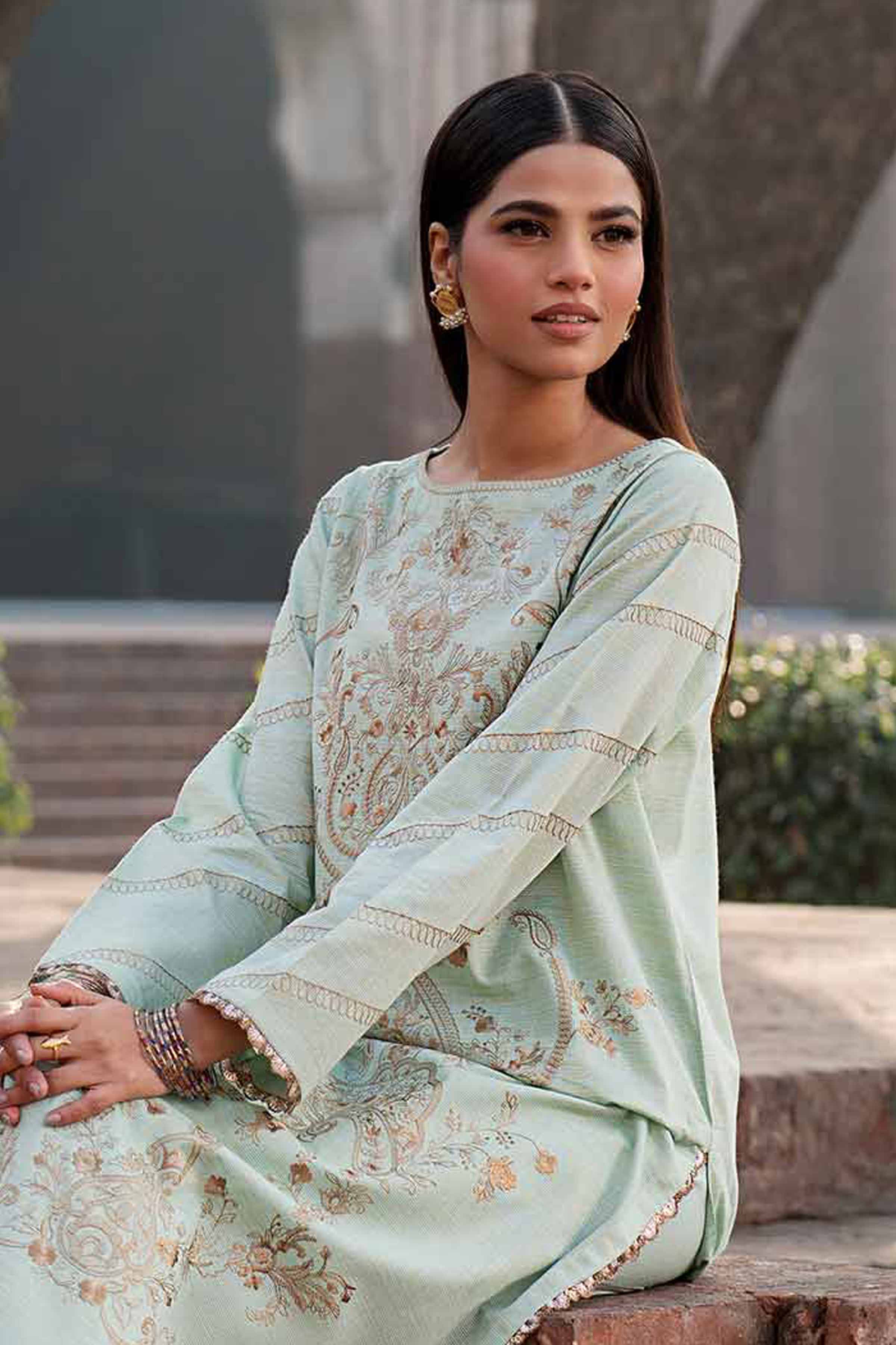 2 Piece - Embroidered Suit - PFE25-23