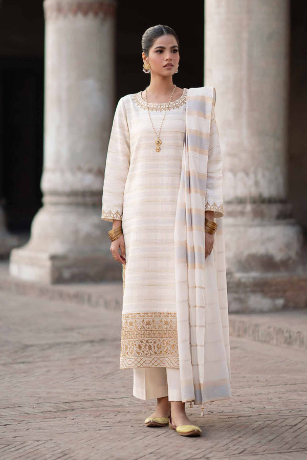 3 Piece - Embroidered Suit - PFE25-37