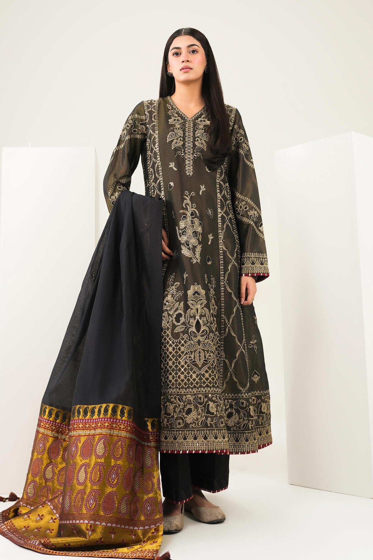 3 Piece - Embroidered Suit - PFE26-42 for Women -  Pret Collection | Nishat | Shop Online