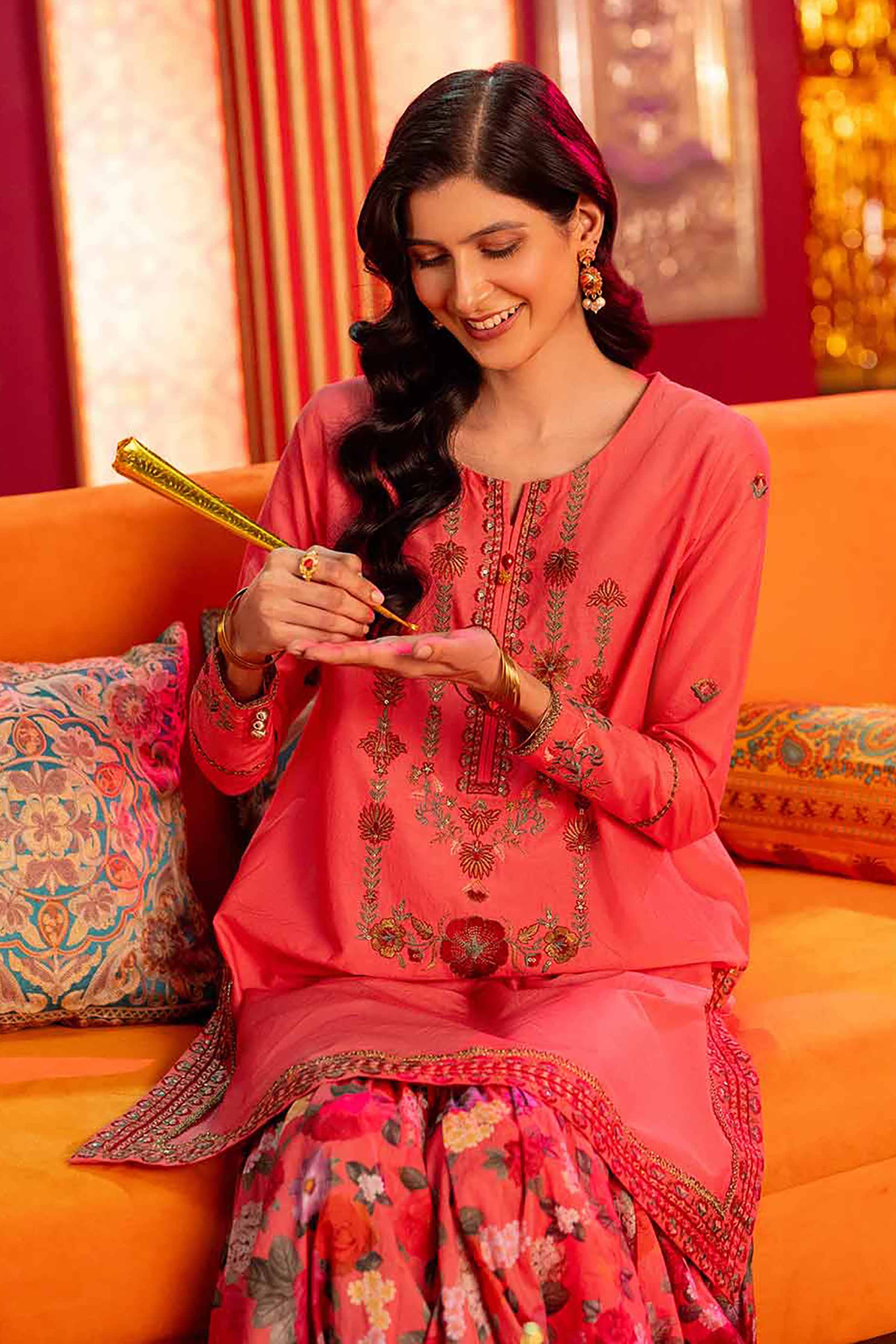 2 Piece - Embroidered Suit - PMD25-04 M