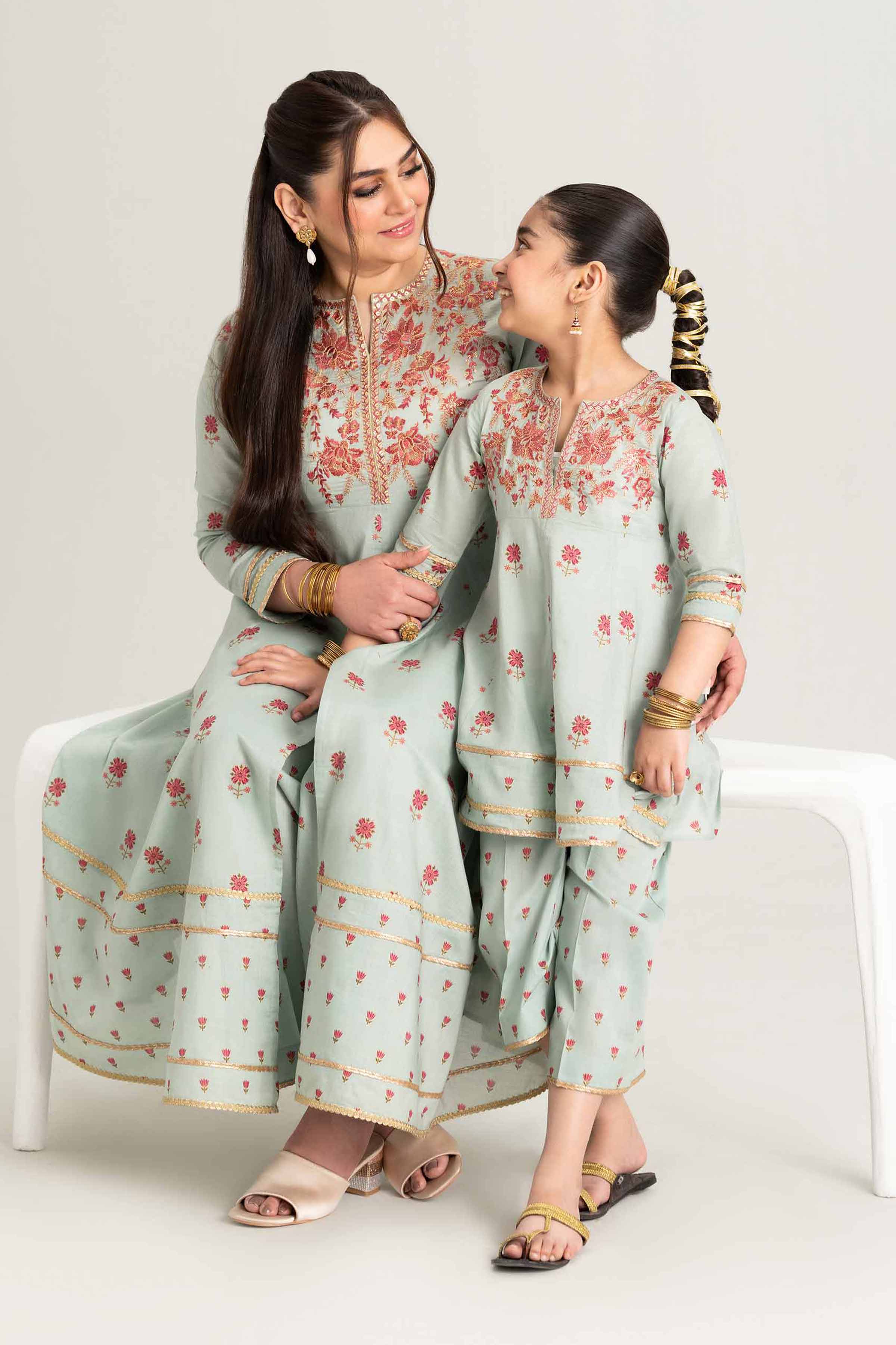 2 Piece - Embroidered Suit - PMD25-08 D