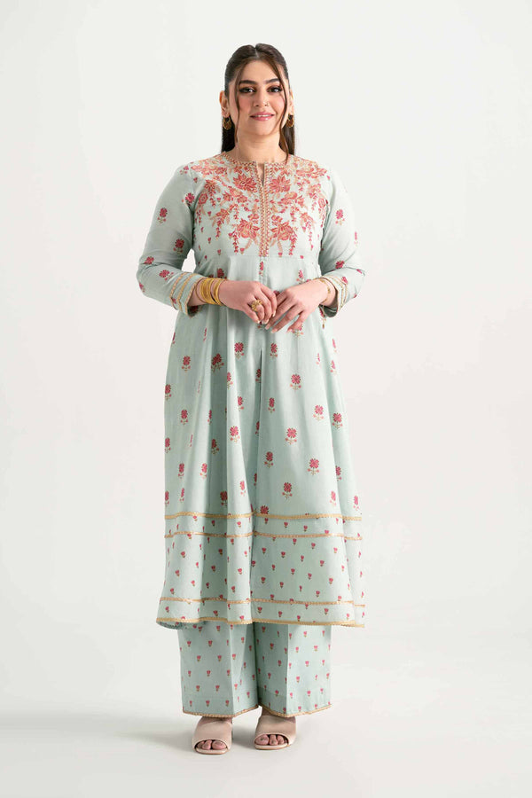 2 Piece - Embroidered Suit - PMD25-08 M