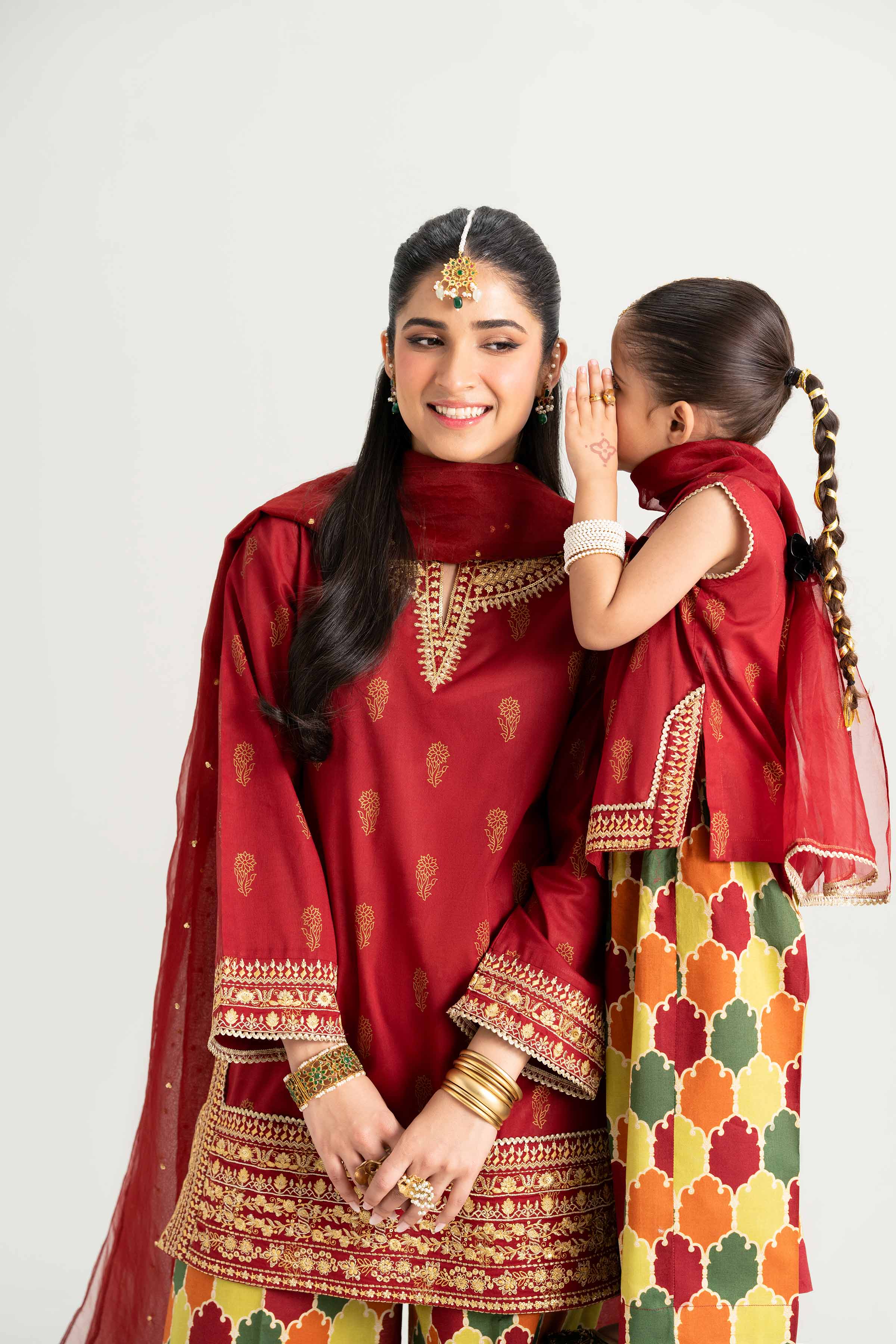 3 Piece - Printed Embroidered Suit - PMD25-13 M