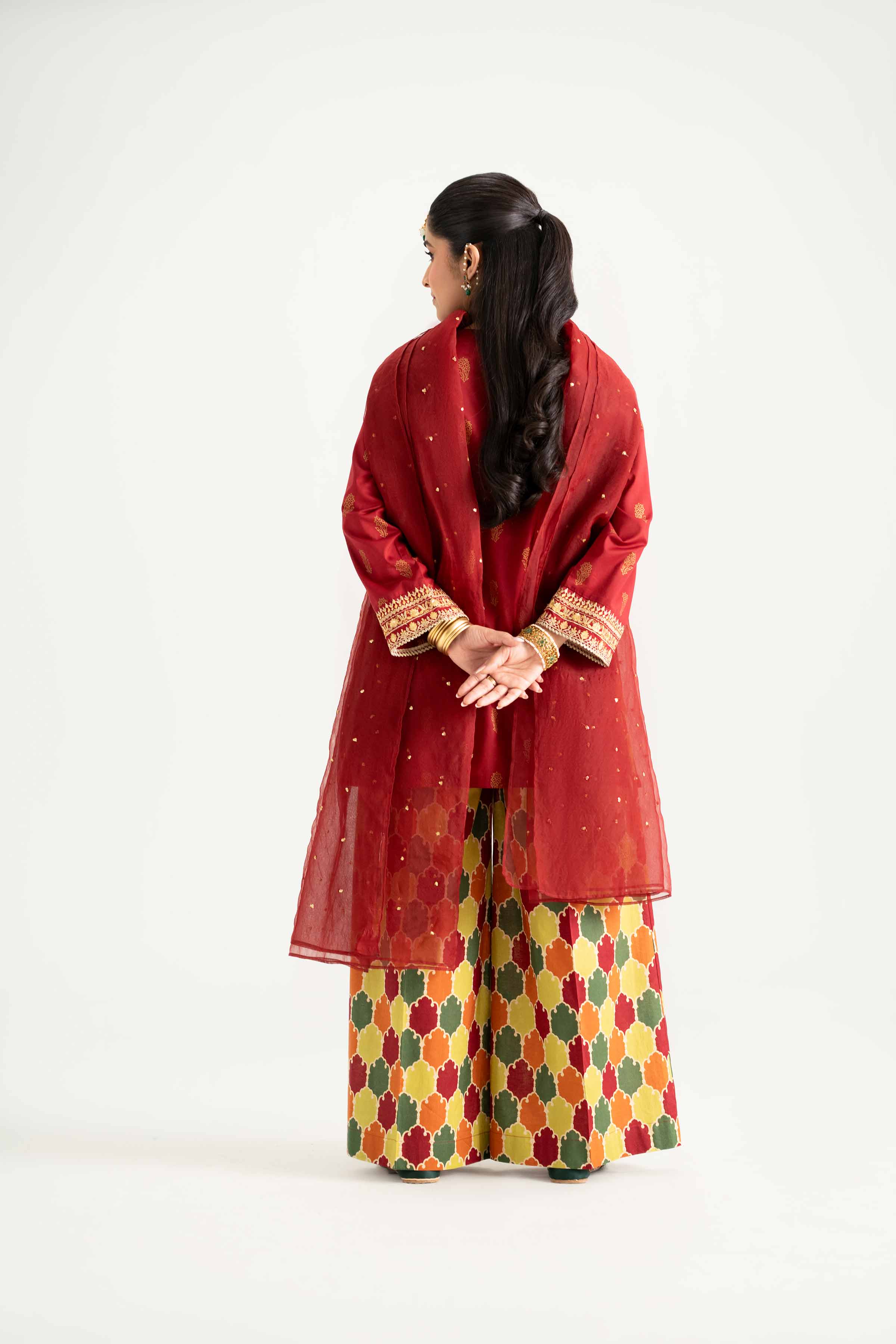 3 Piece - Printed Embroidered Suit - PMD25-13 M