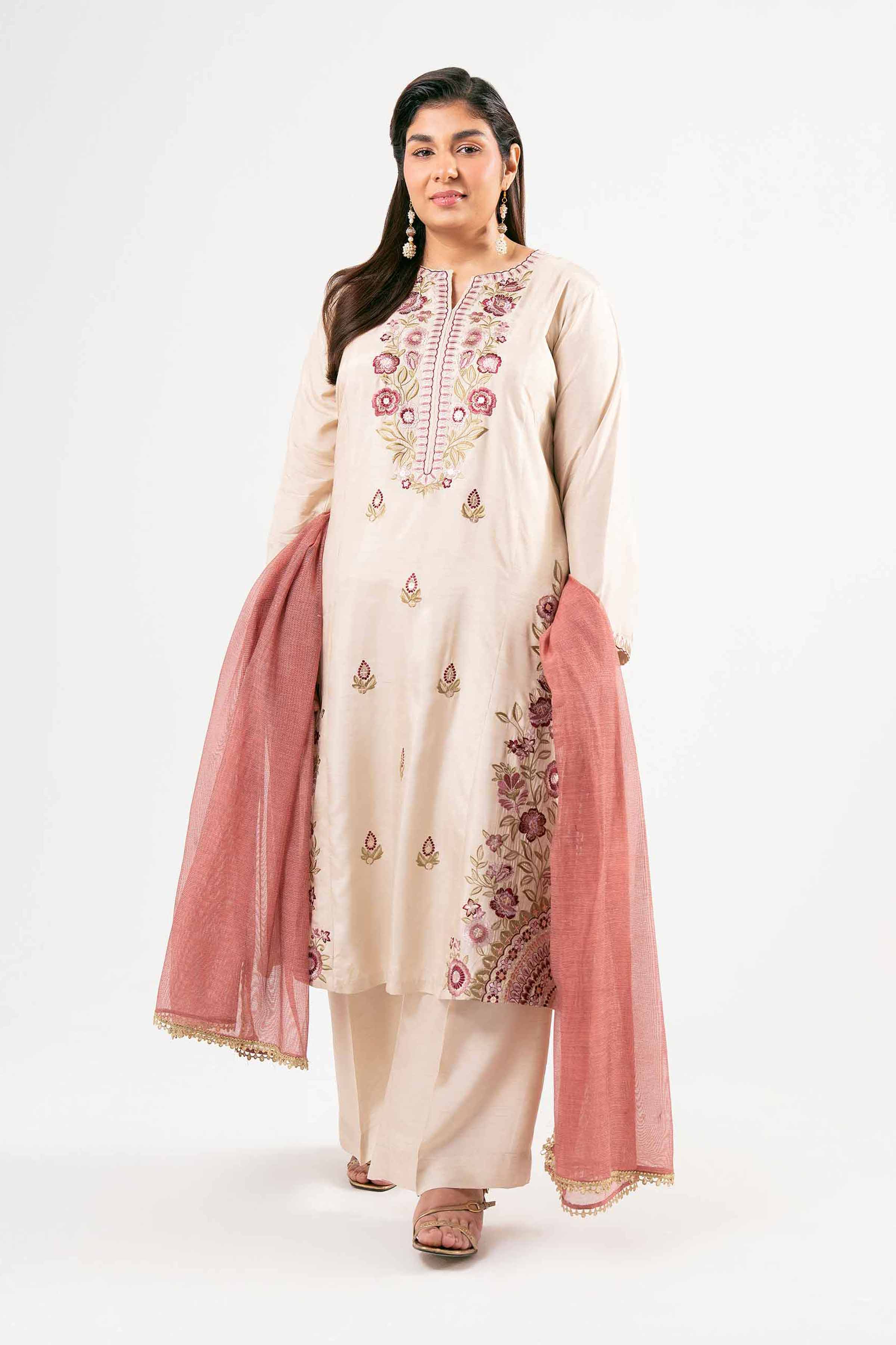 3 Piece - Embroidered Suit - PMD25-14 M for Women - Pret Collection | Nishat | Shop Online