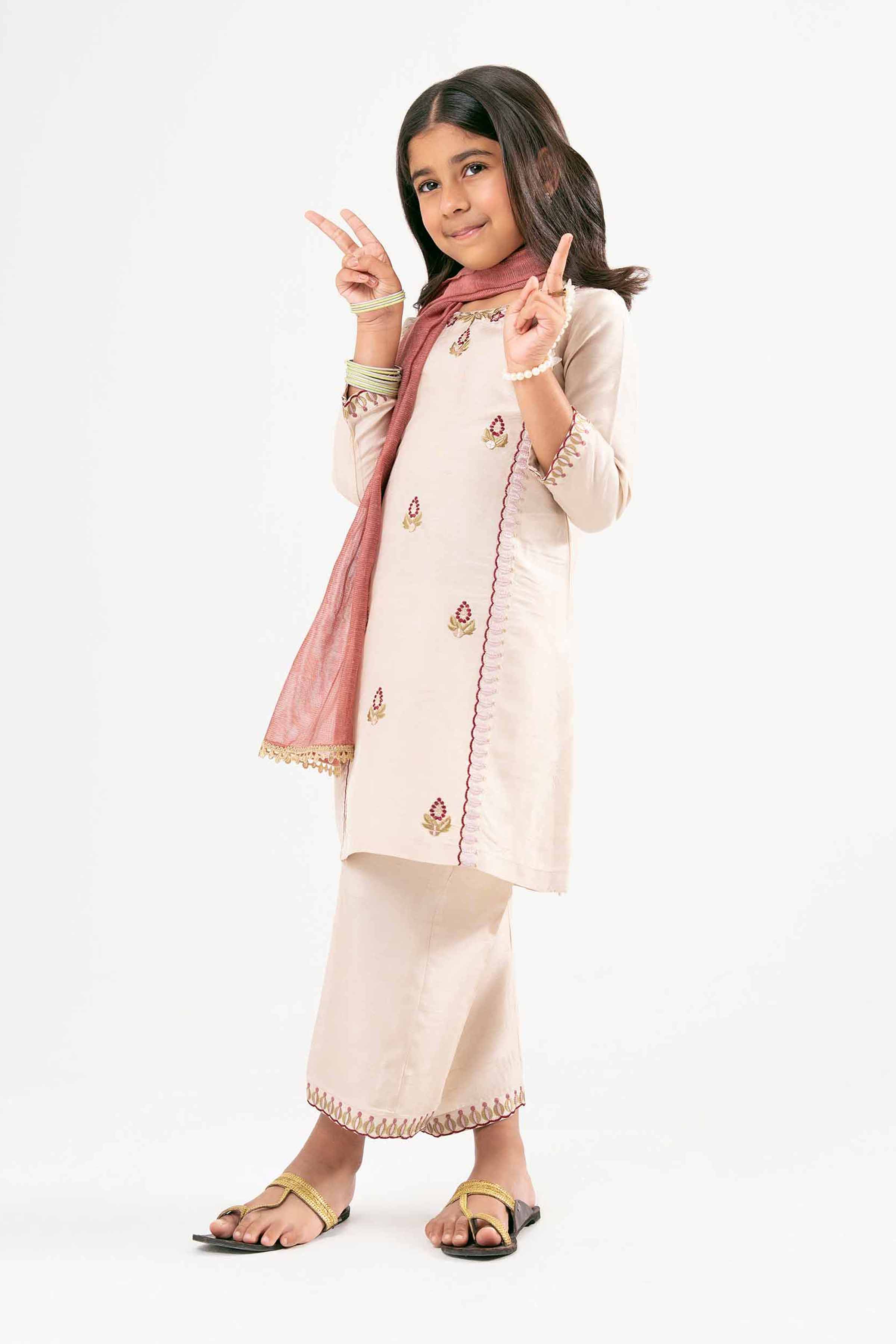 3 Piece - Embroidered Suit - PMD25-14 D