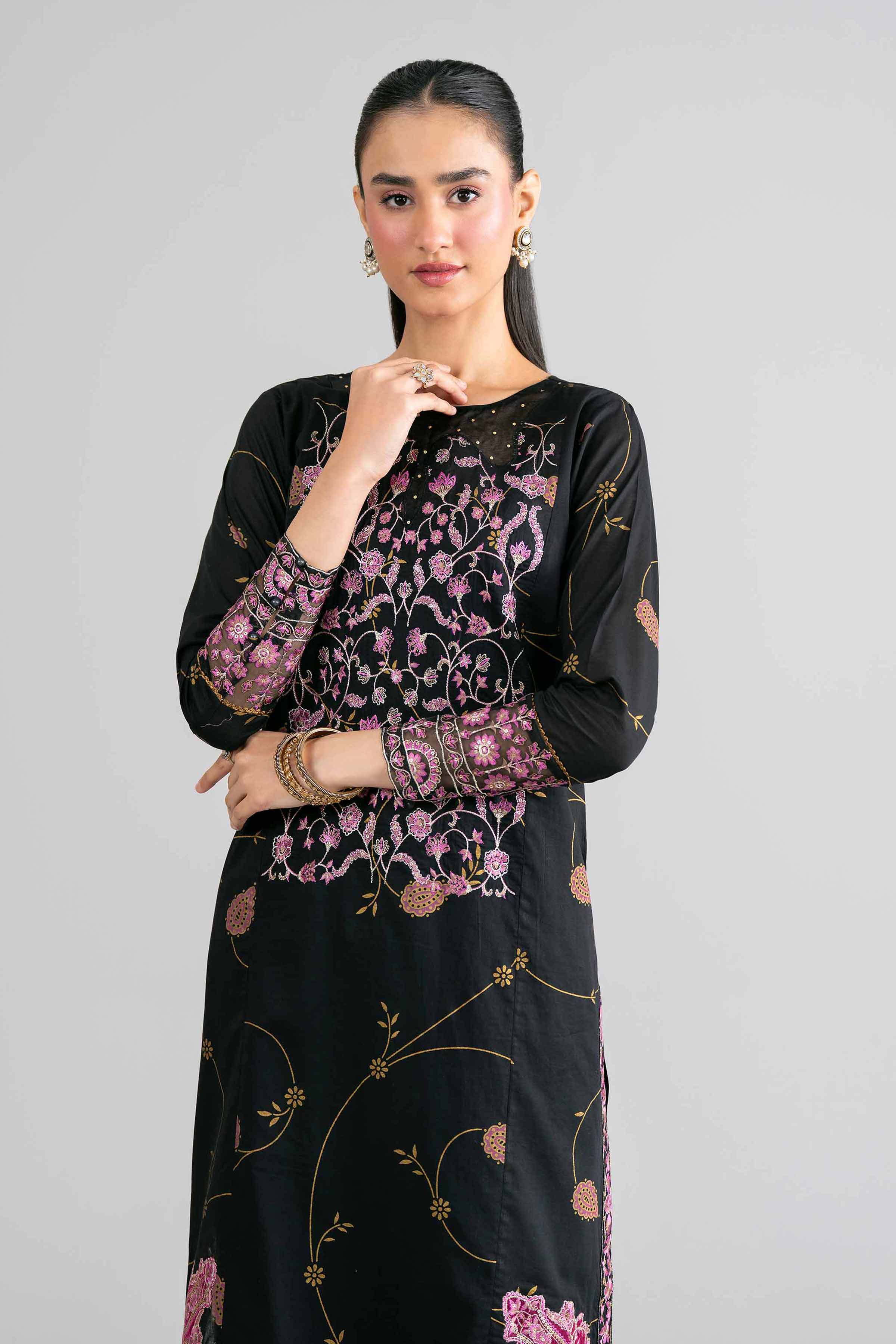 2 Piece - Printed Embroidered Suit - PMD26-03 M