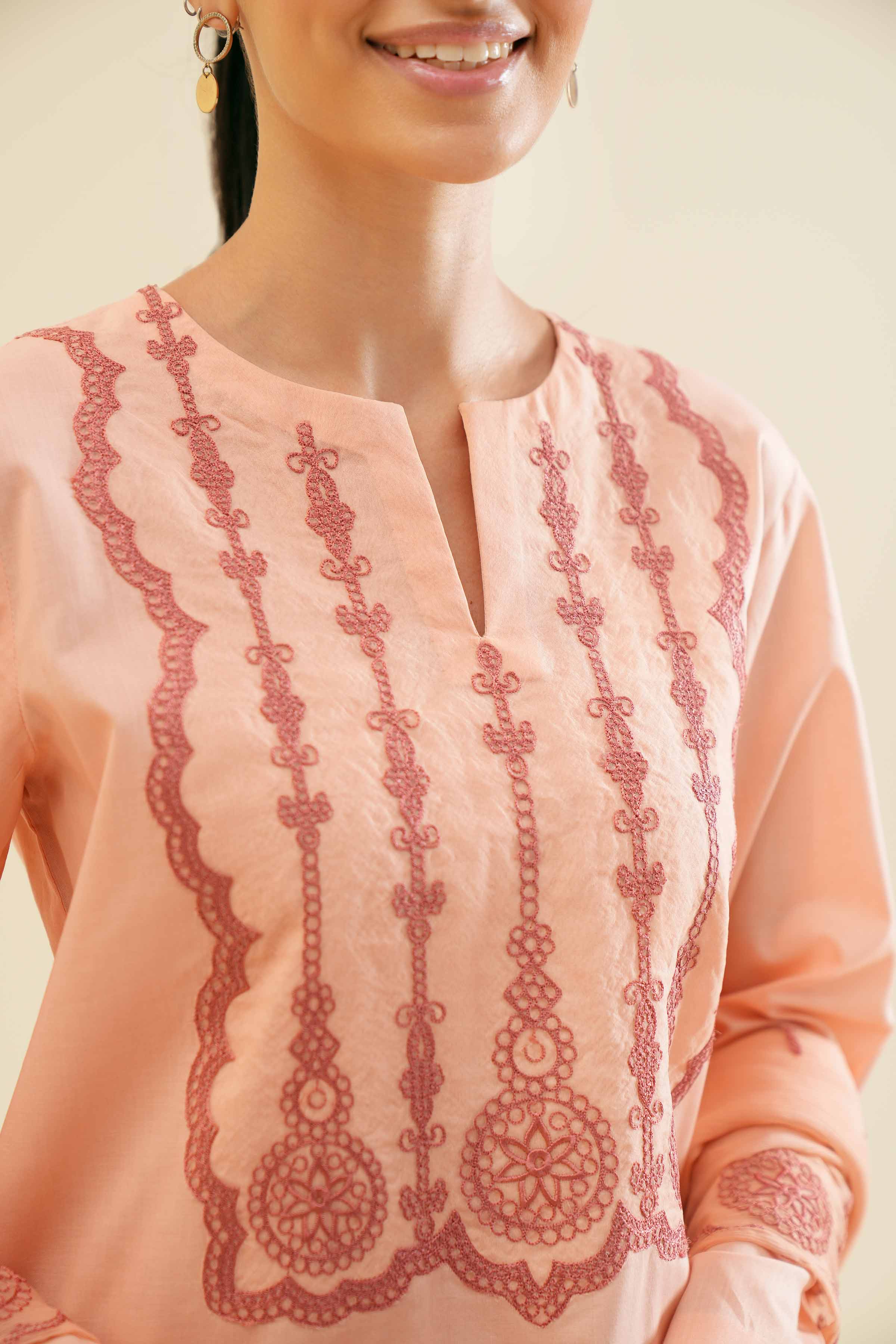3 Piece - Embroidered Suit - PS24-112