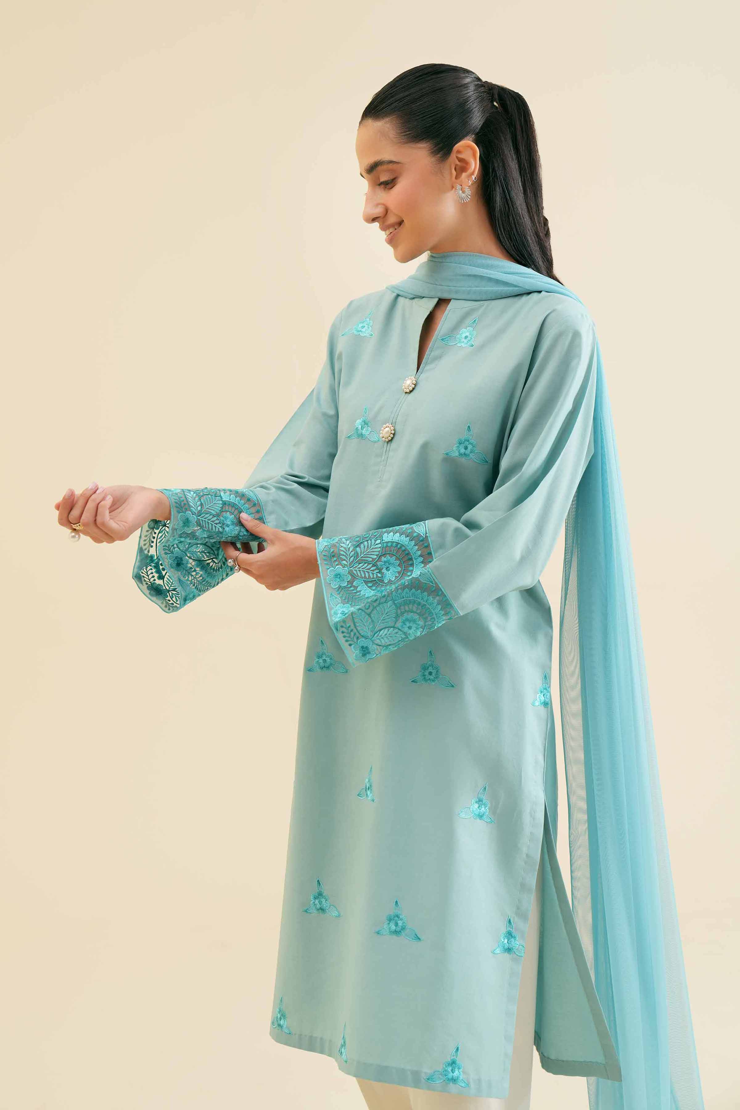2-Piece - Embroidered Suit  - PS24-113