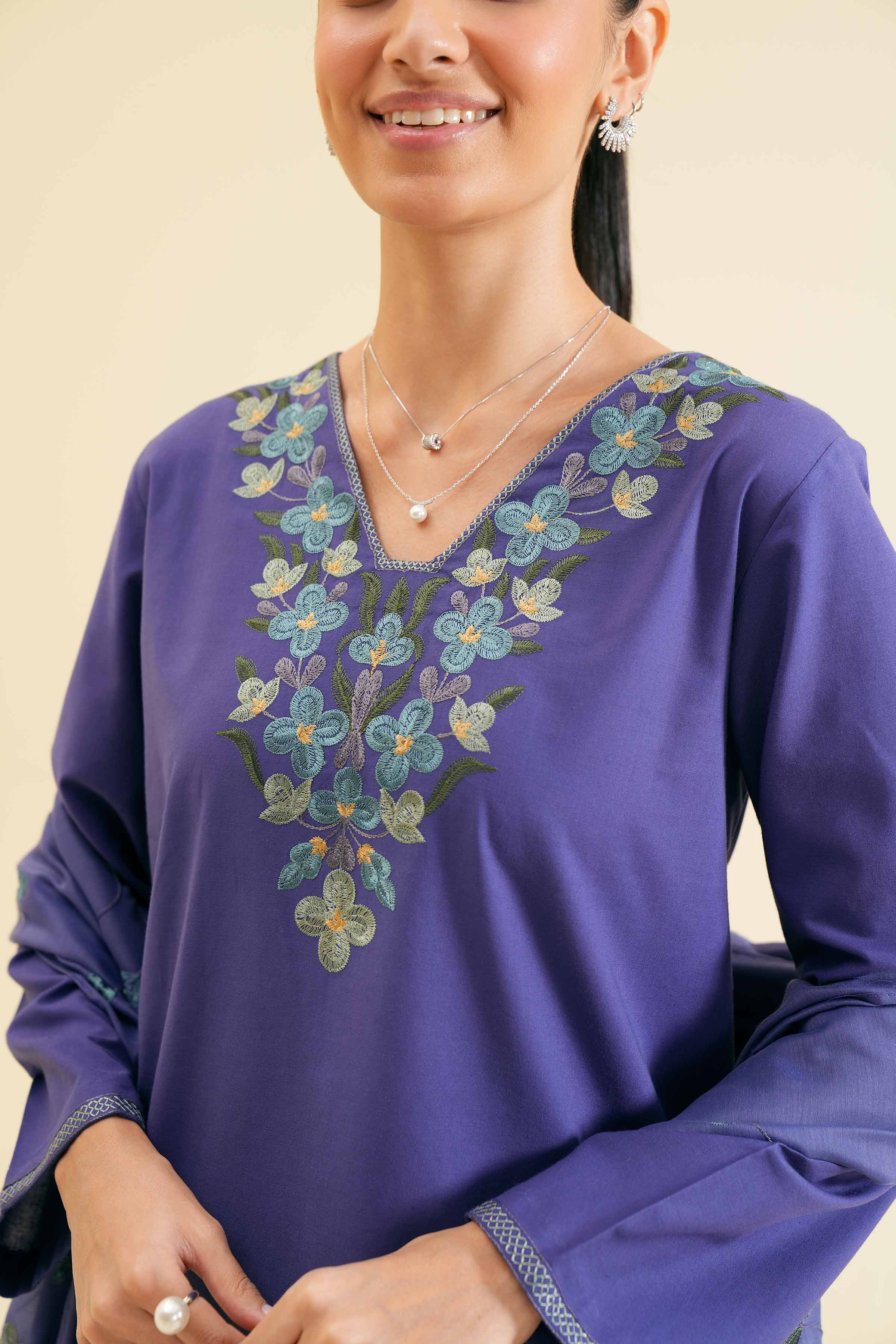2 Piece - Embroidered Suit - PS24-117