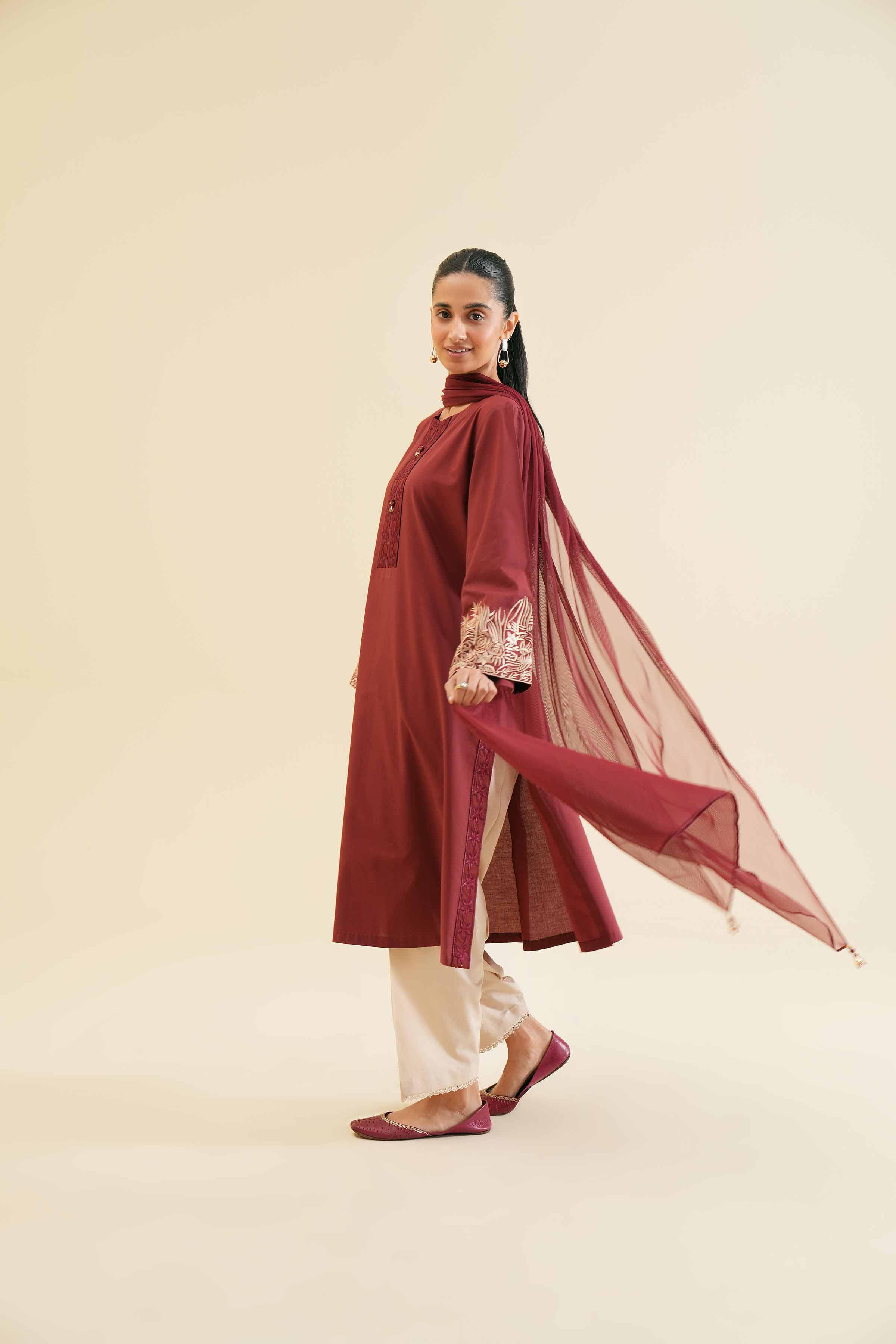 2-Piece - Embroidered Suit  - PS24-118