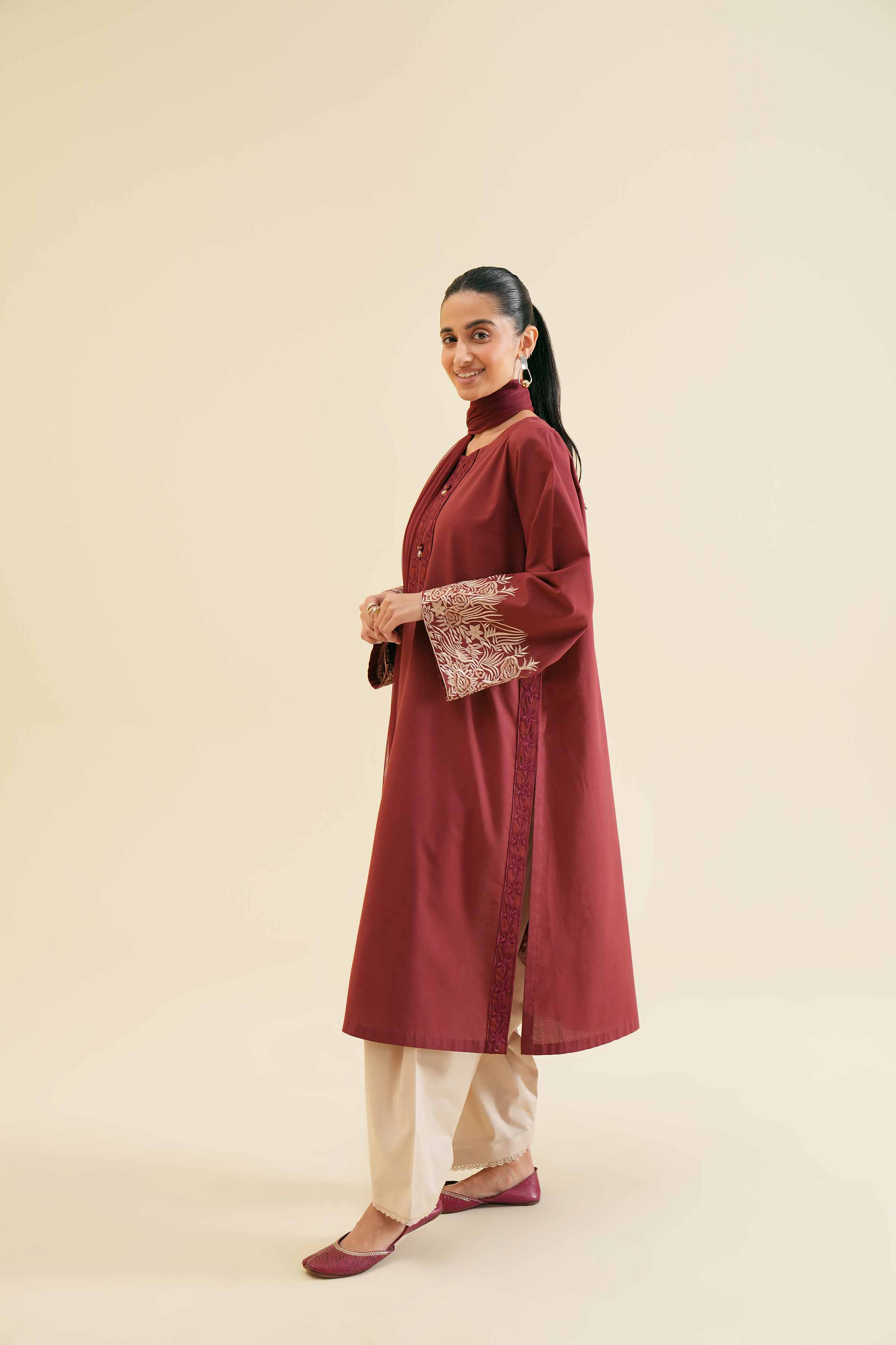 2-Piece - Embroidered Suit  - PS24-118
