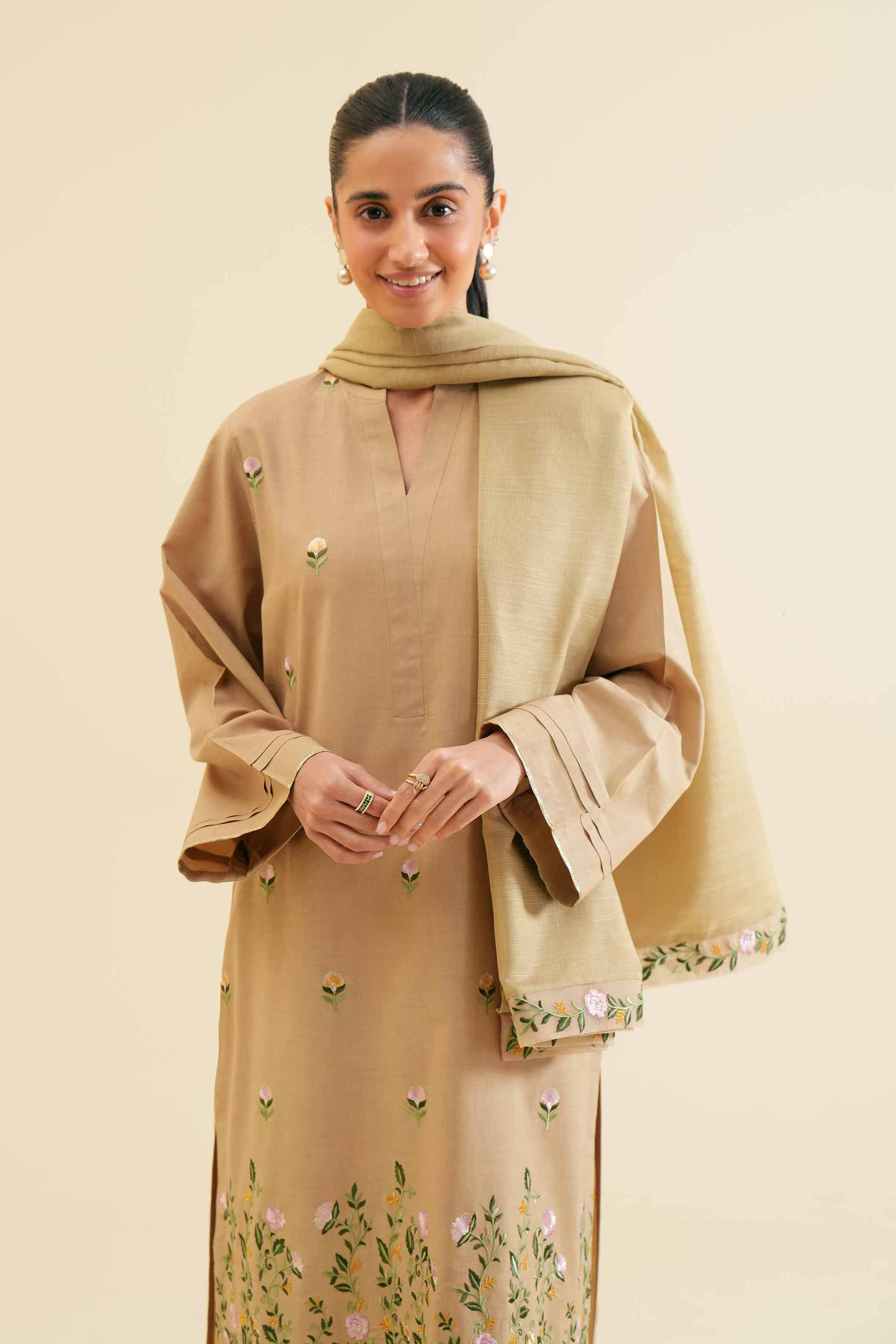 2-Piece - Embroidered Suit  - PS24-123