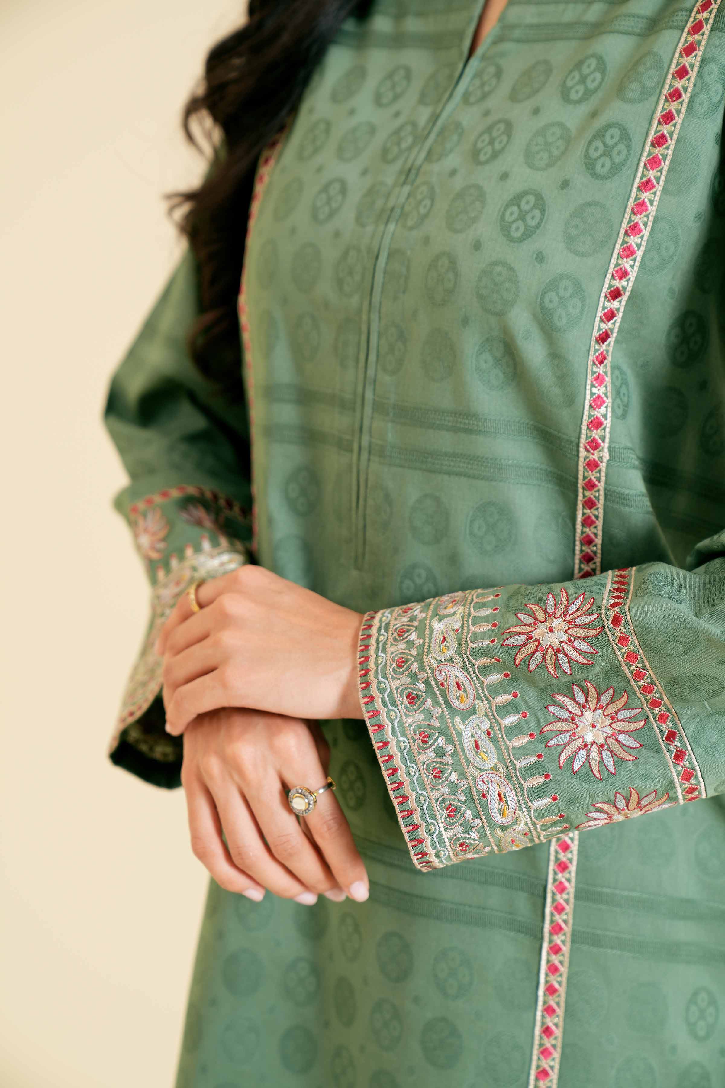 2-Piece - Embroidered Suit  - PS24-128