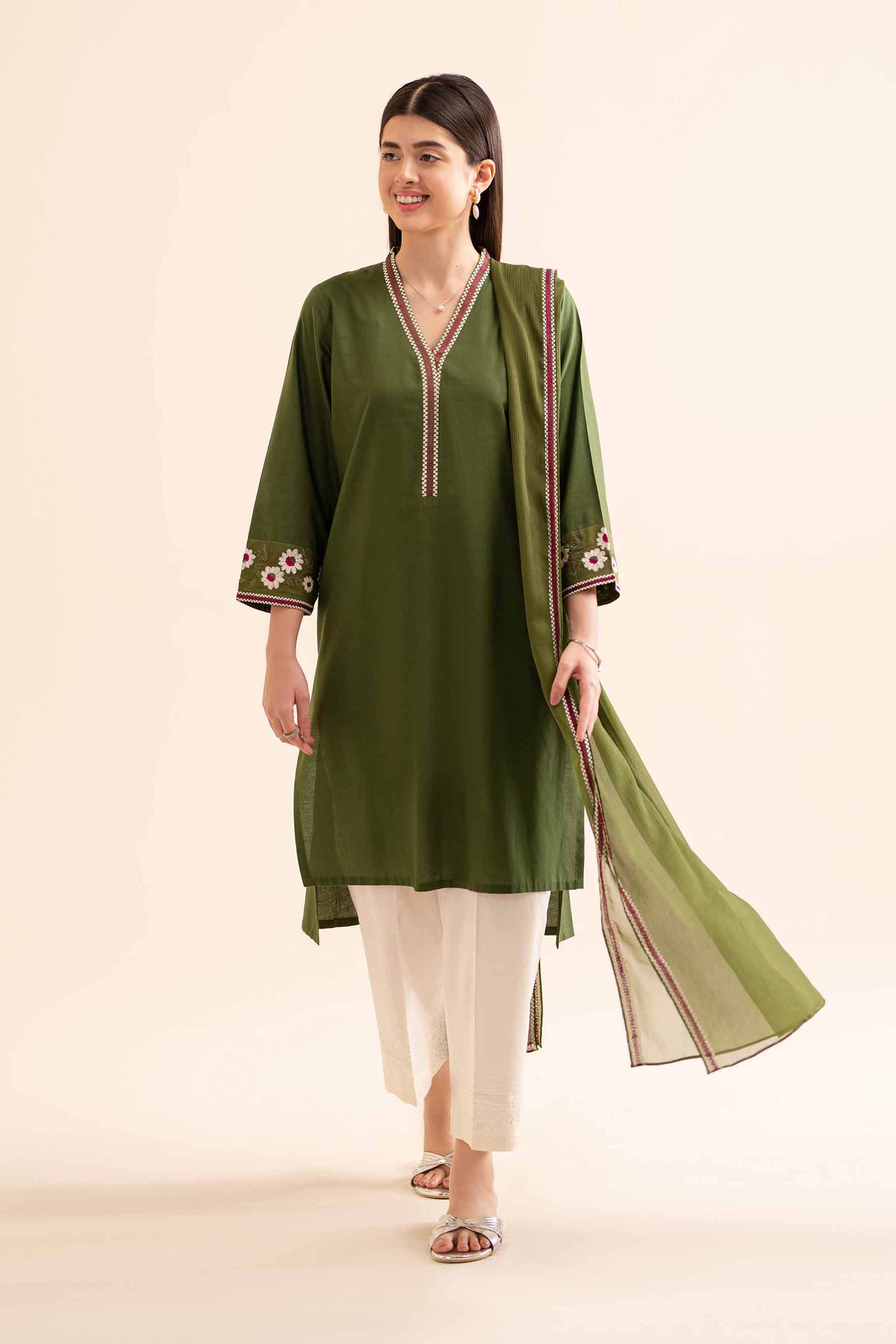 2-Piece - Embroidered Suit  - PS24-129