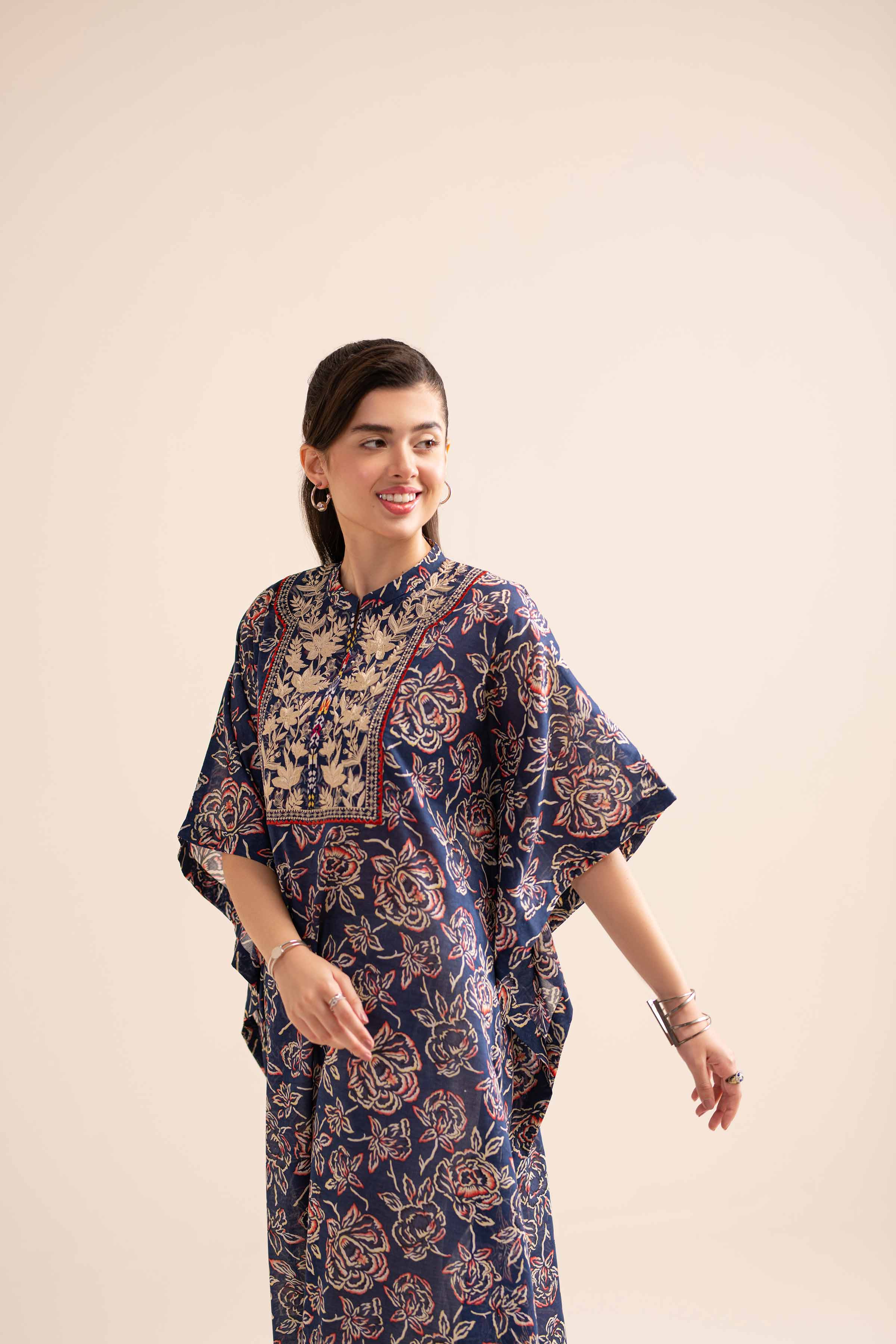 Printed Embroidered Kaftaan - PS24-245
