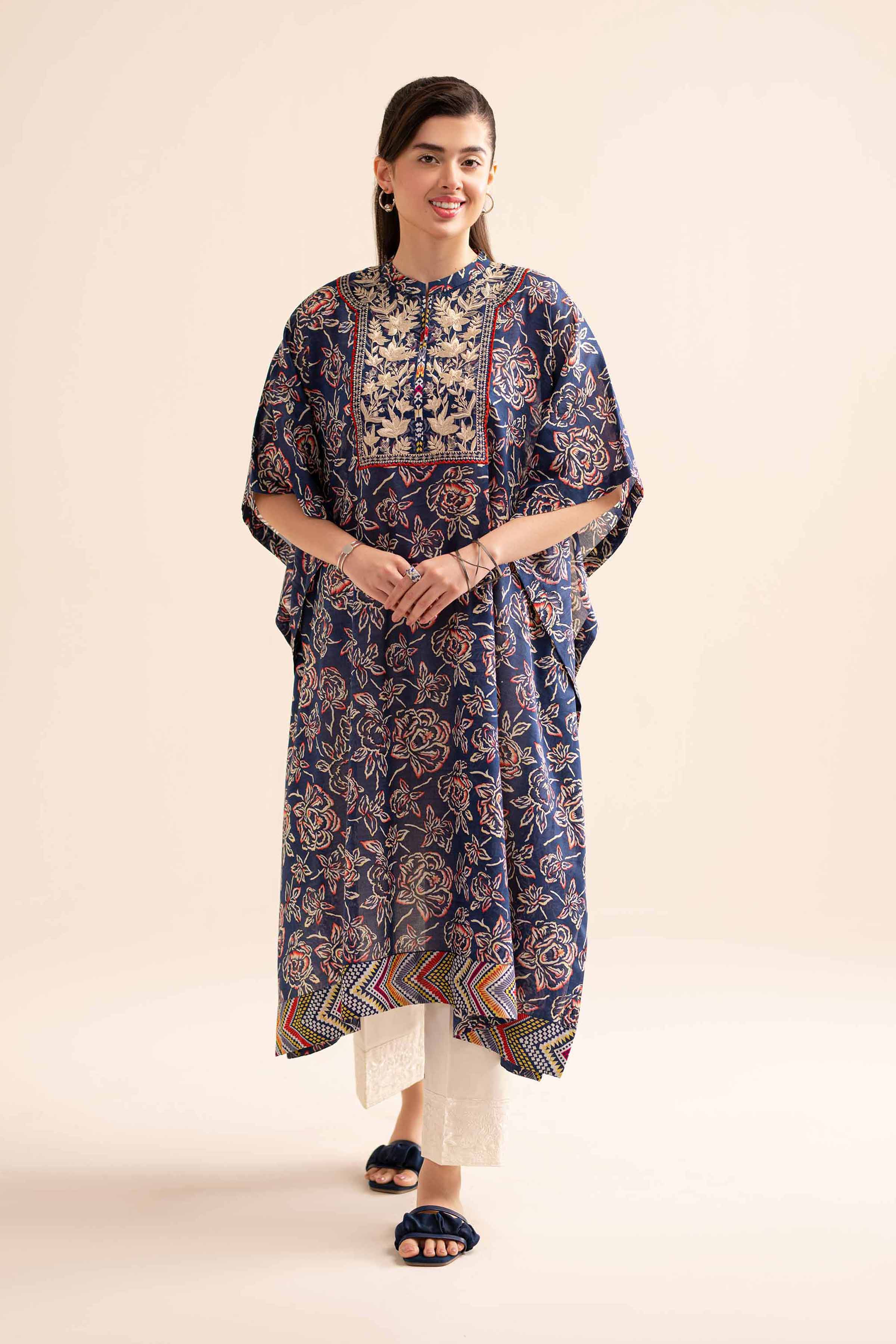 Printed Embroidered Kaftaan - PS24-245