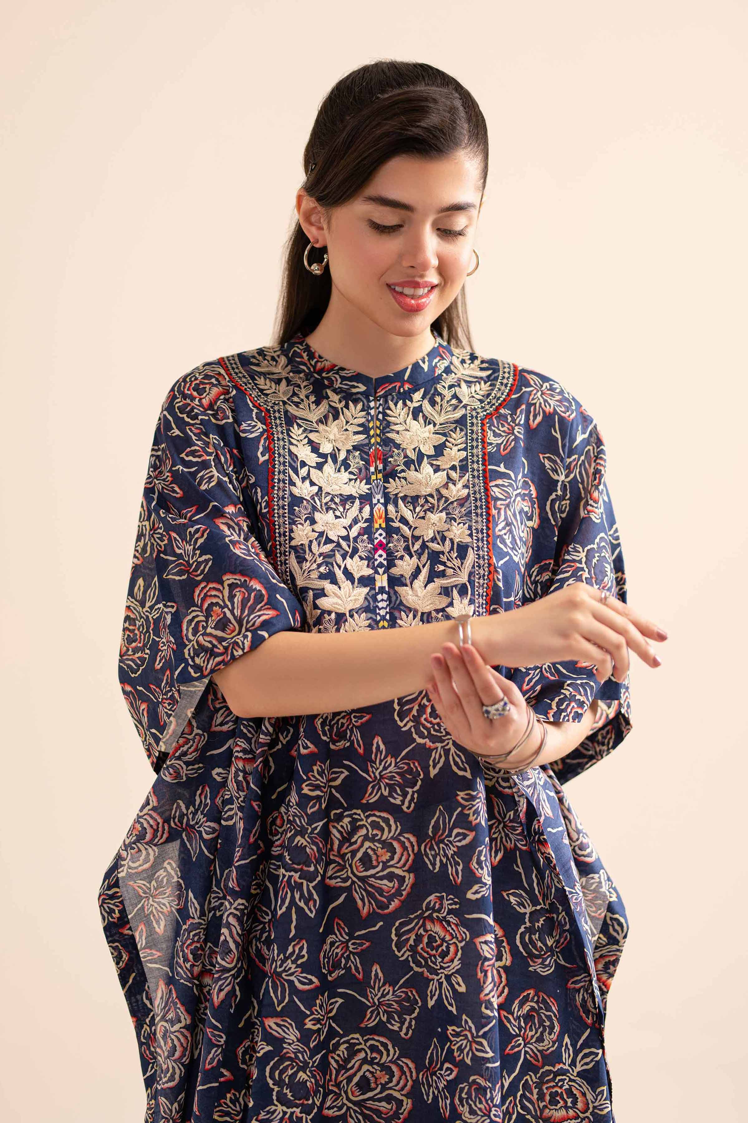 Printed Embroidered Kaftaan - PS24-245