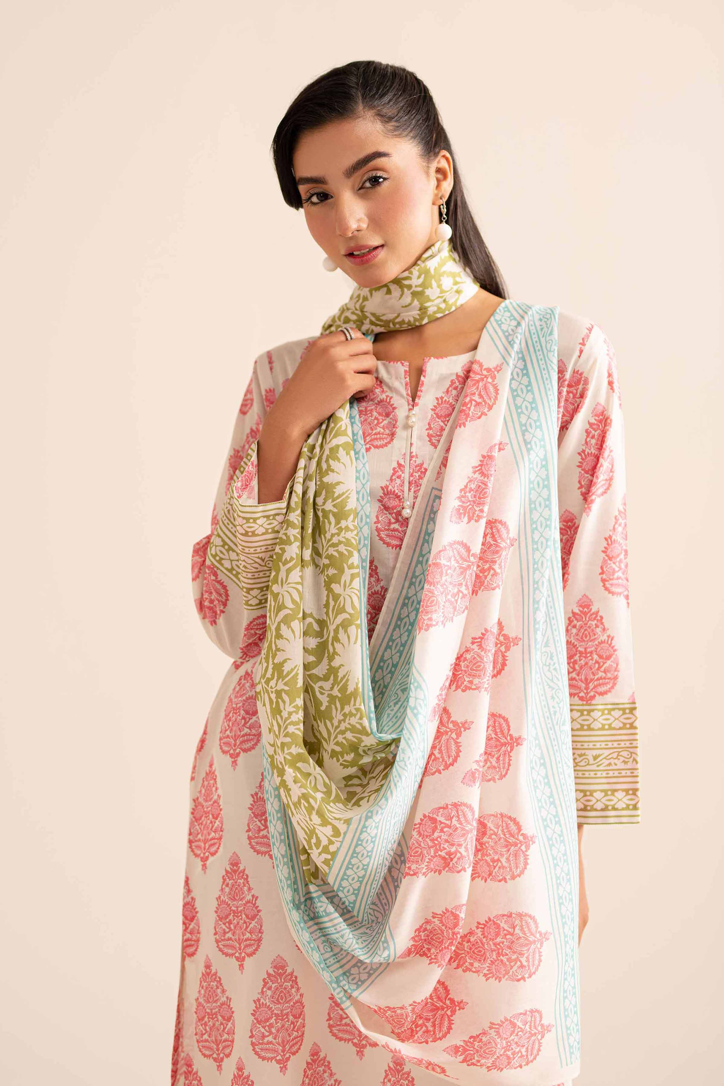 2-Piece - Printed Embroidered Suit  - PS24-255