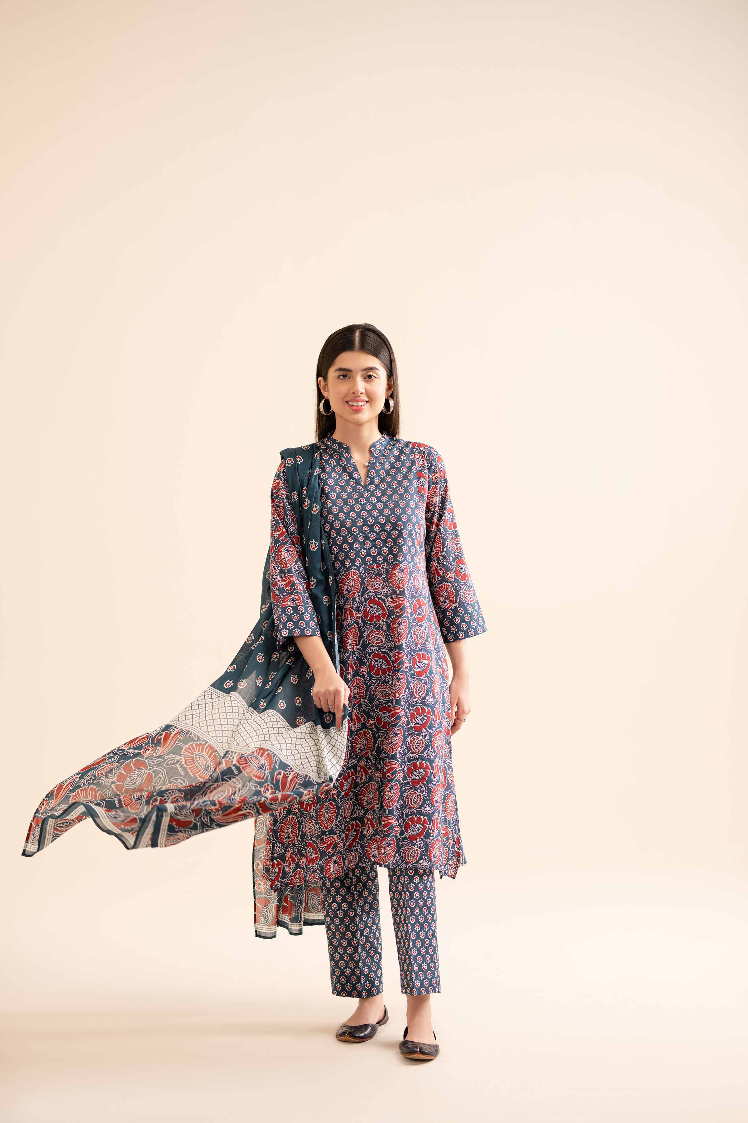 3 Piece - Printed Suit - PS24-256