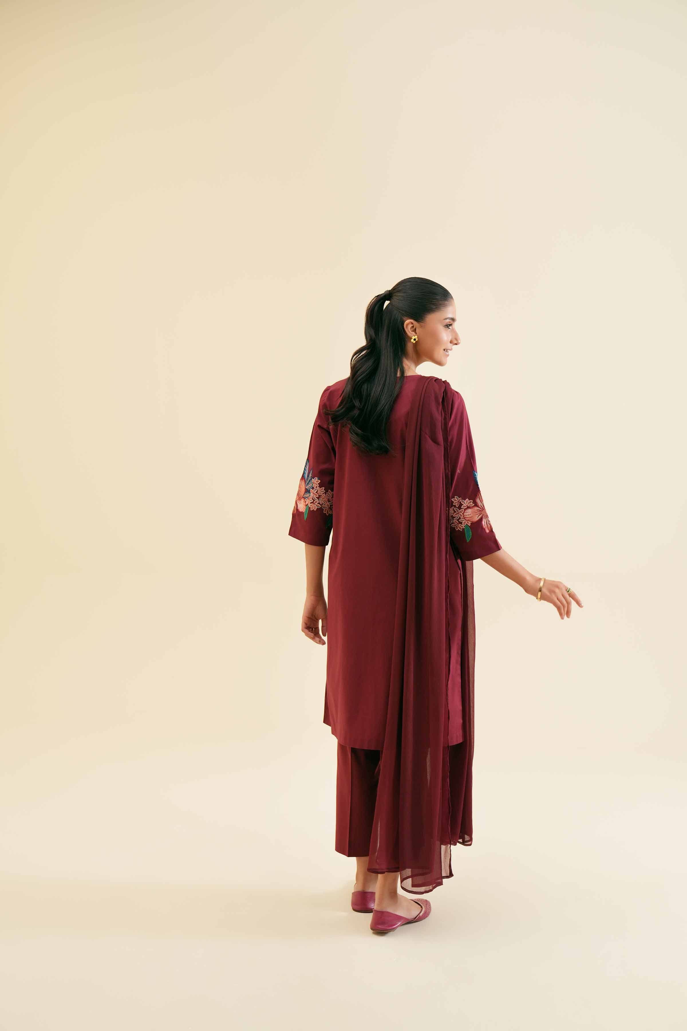 3 Piece - Embroidered Suit - PS24-321