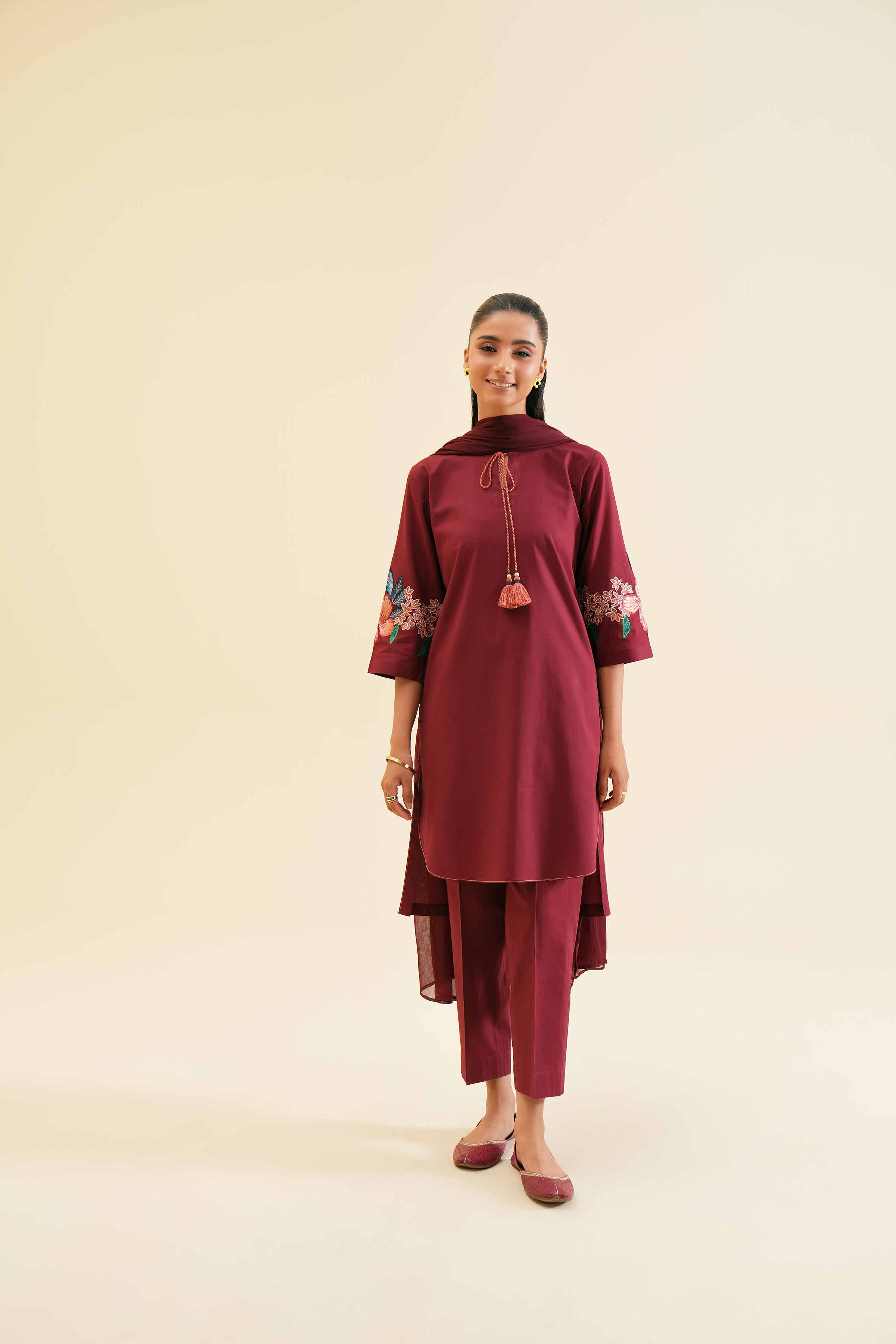 3 Piece - Embroidered Suit - PS24-321