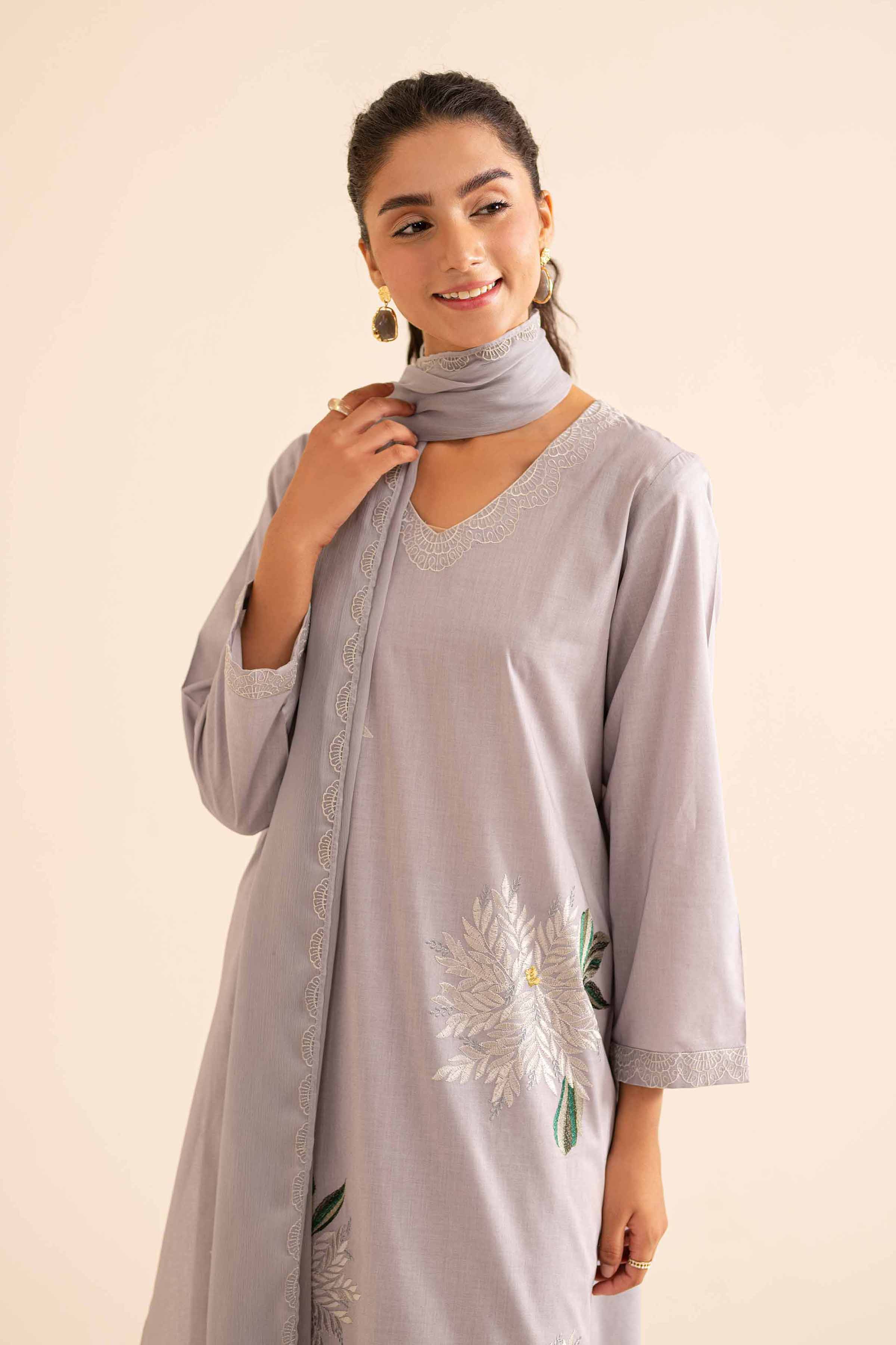 3 Piece - Embroidered Suit - PS24-322